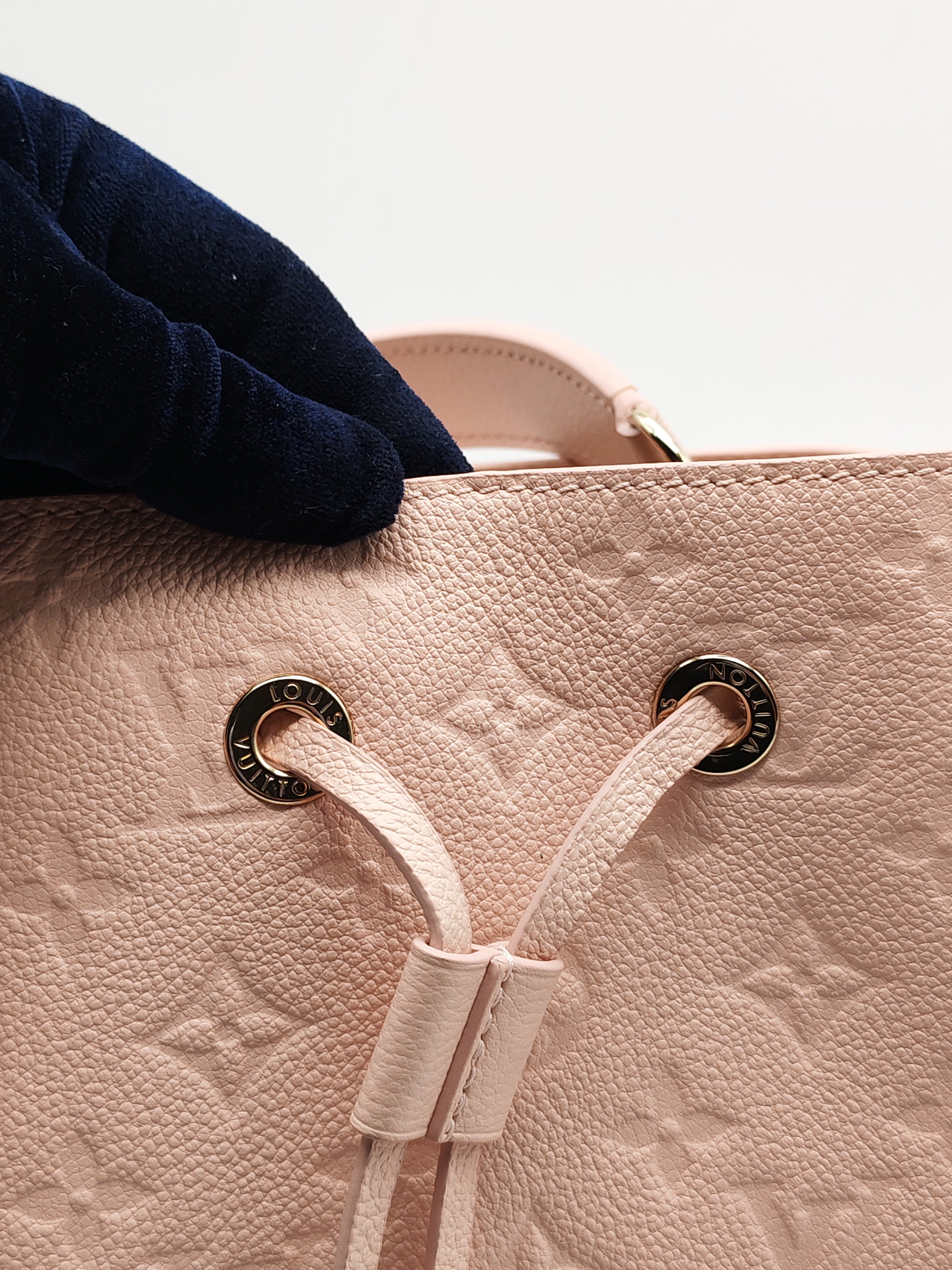 NeoNoe BB in Opal Pink Monogram Empriente Leather & Light Gold Hardware Microchip | Purse Maison Luxury Bags Shop