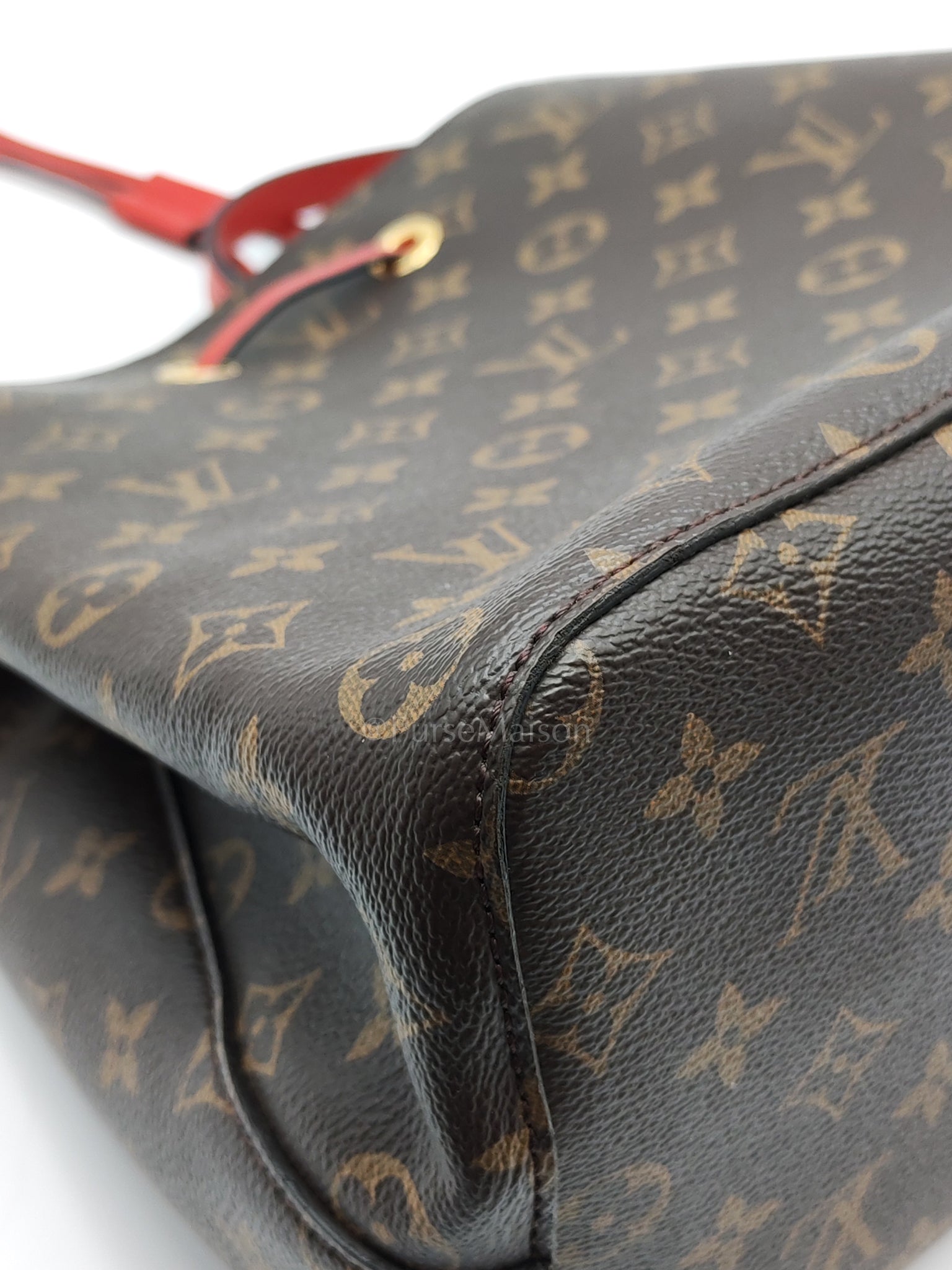 Neonoe Bucket Bag Monogram Canvas and Red (Date code: SP4117) | Purse Maison Luxury Bags Shop