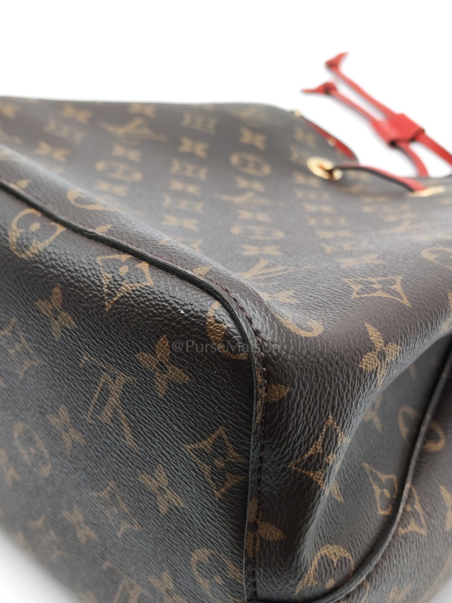 Neonoe Bucket Bag Monogram Canvas and Red (Date code: SP4117) | Purse Maison Luxury Bags Shop