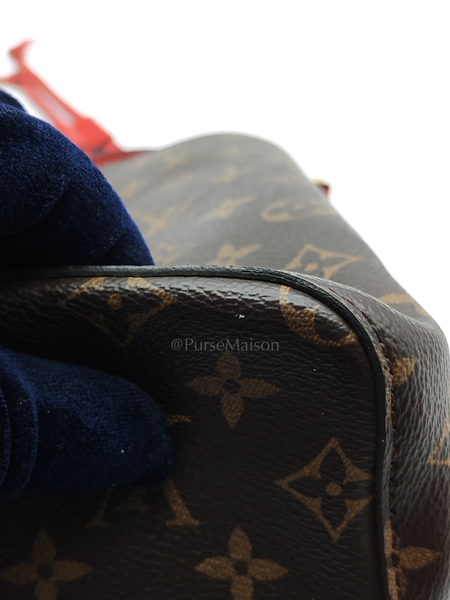 Neonoe Bucket Bag Monogram Canvas and Red (Date code: SP4117) | Purse Maison Luxury Bags Shop