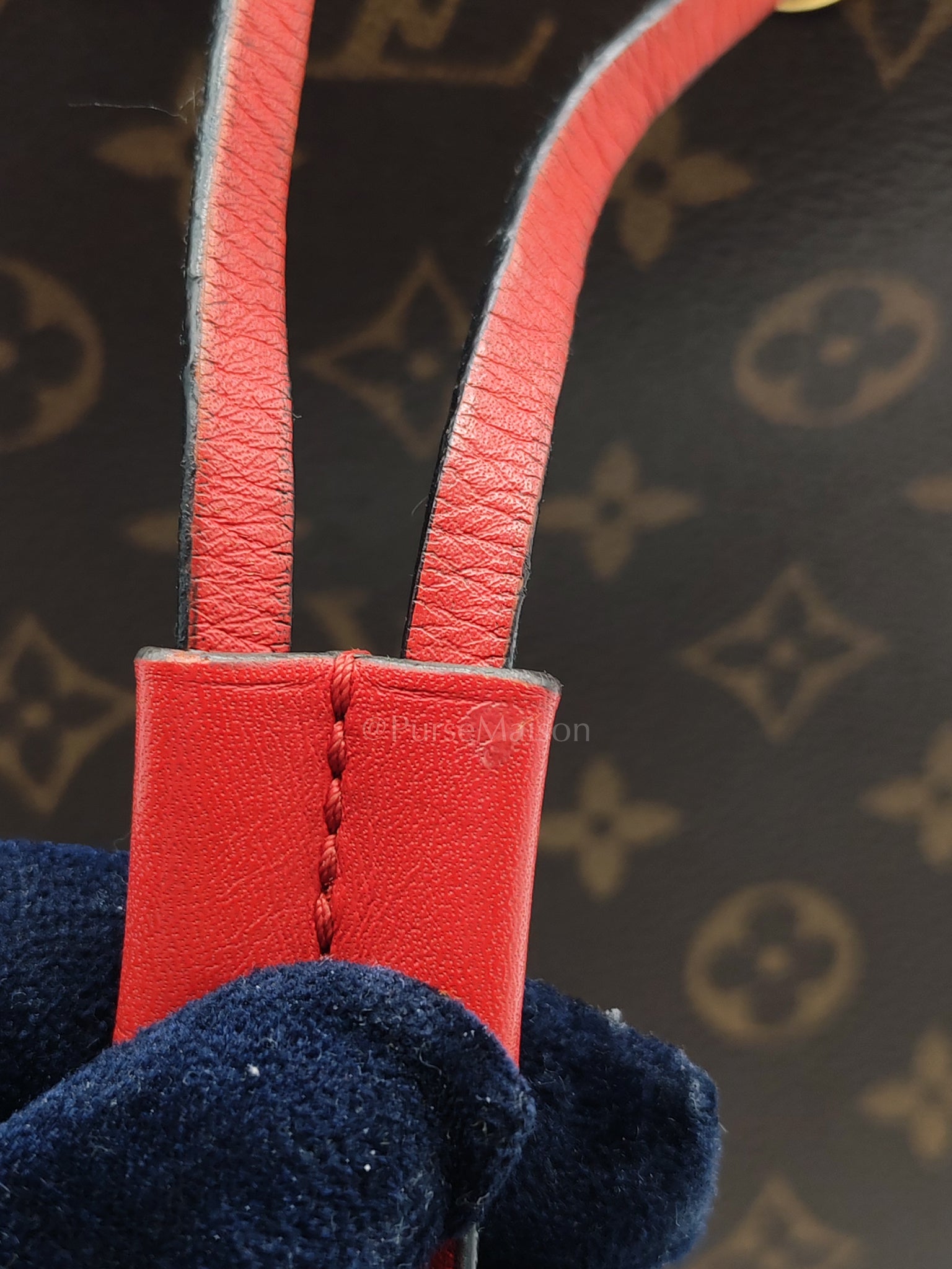 Neonoe Bucket Bag Monogram Canvas and Red (Date code: SP4117) | Purse Maison Luxury Bags Shop