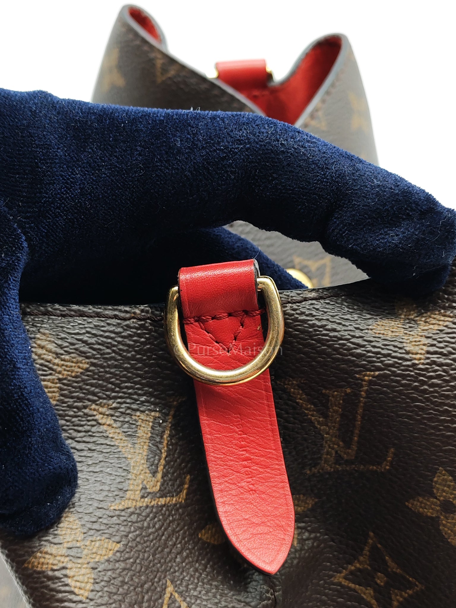 Neonoe Bucket Bag Monogram Canvas and Red (Date code: SP4117) | Purse Maison Luxury Bags Shop