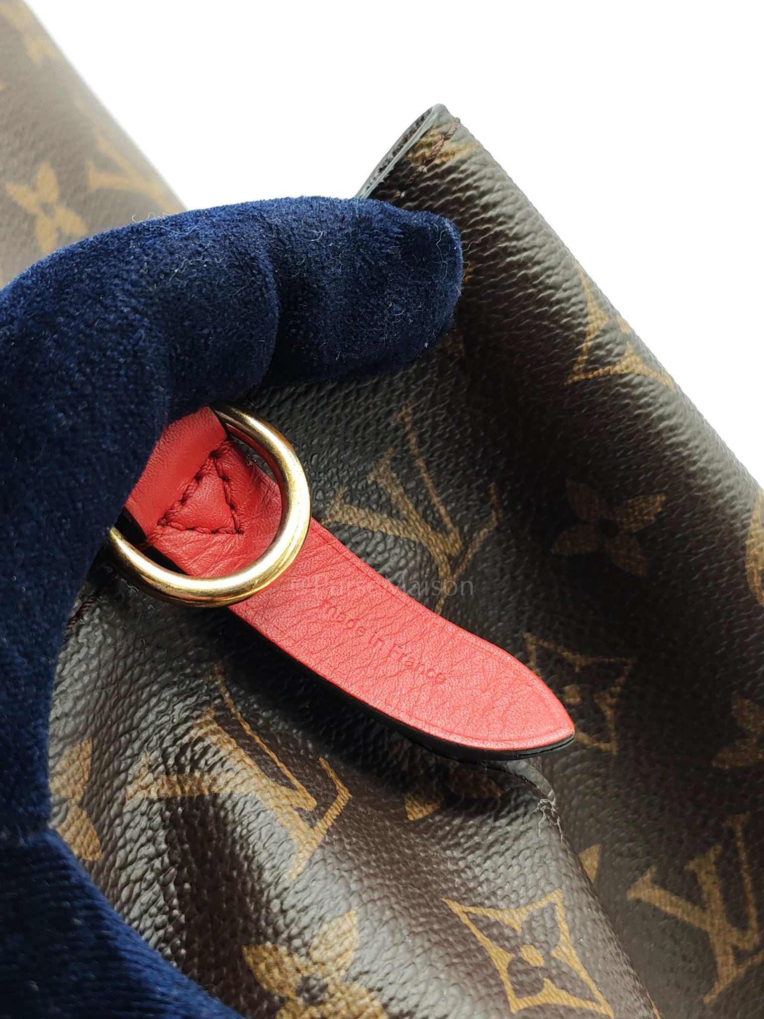 Neonoe Bucket Bag Monogram Canvas and Red (Date code: SP4117) | Purse Maison Luxury Bags Shop