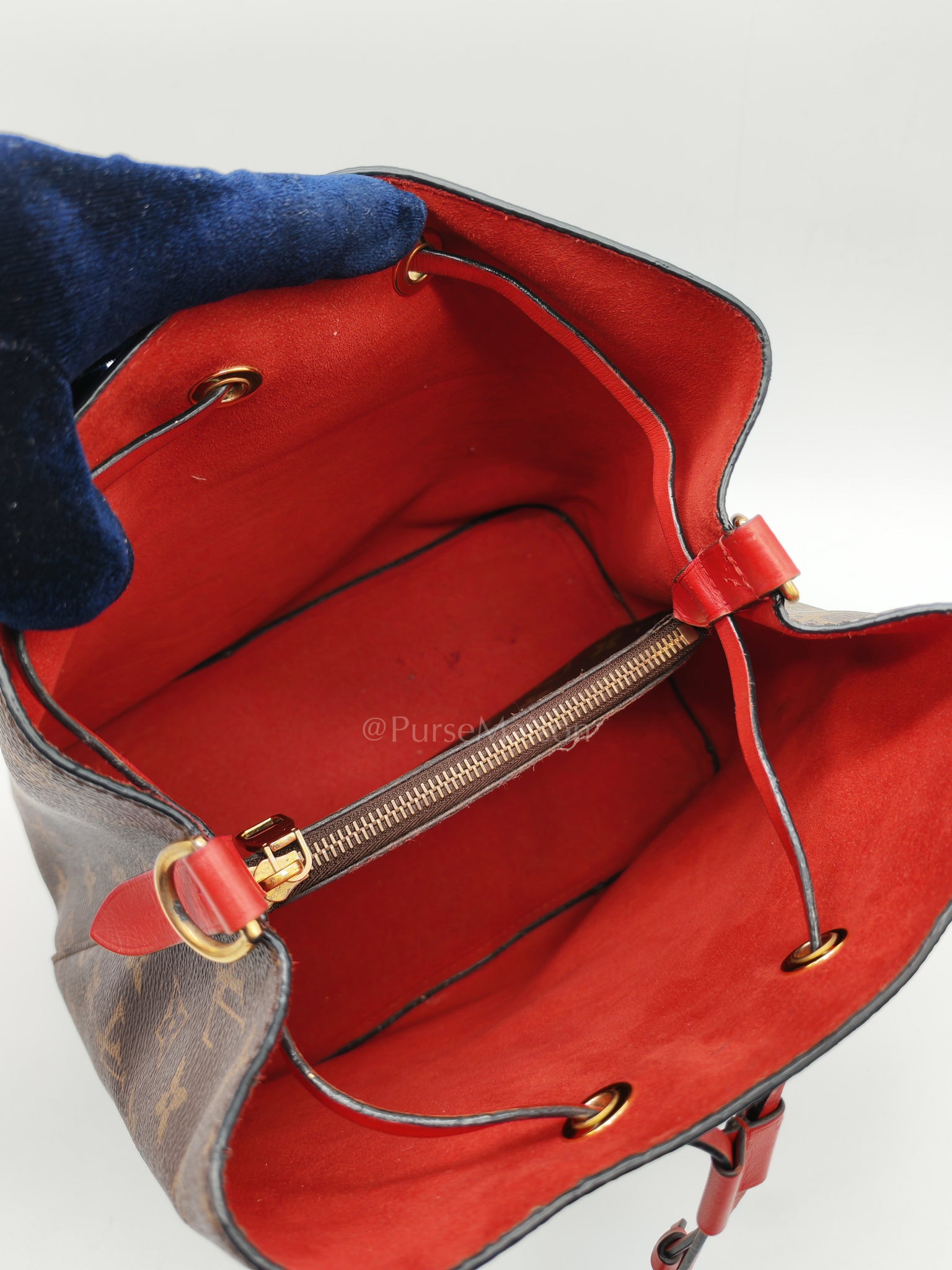 Neonoe Bucket Bag Monogram Canvas and Red (Date code: SP4117) | Purse Maison Luxury Bags Shop
