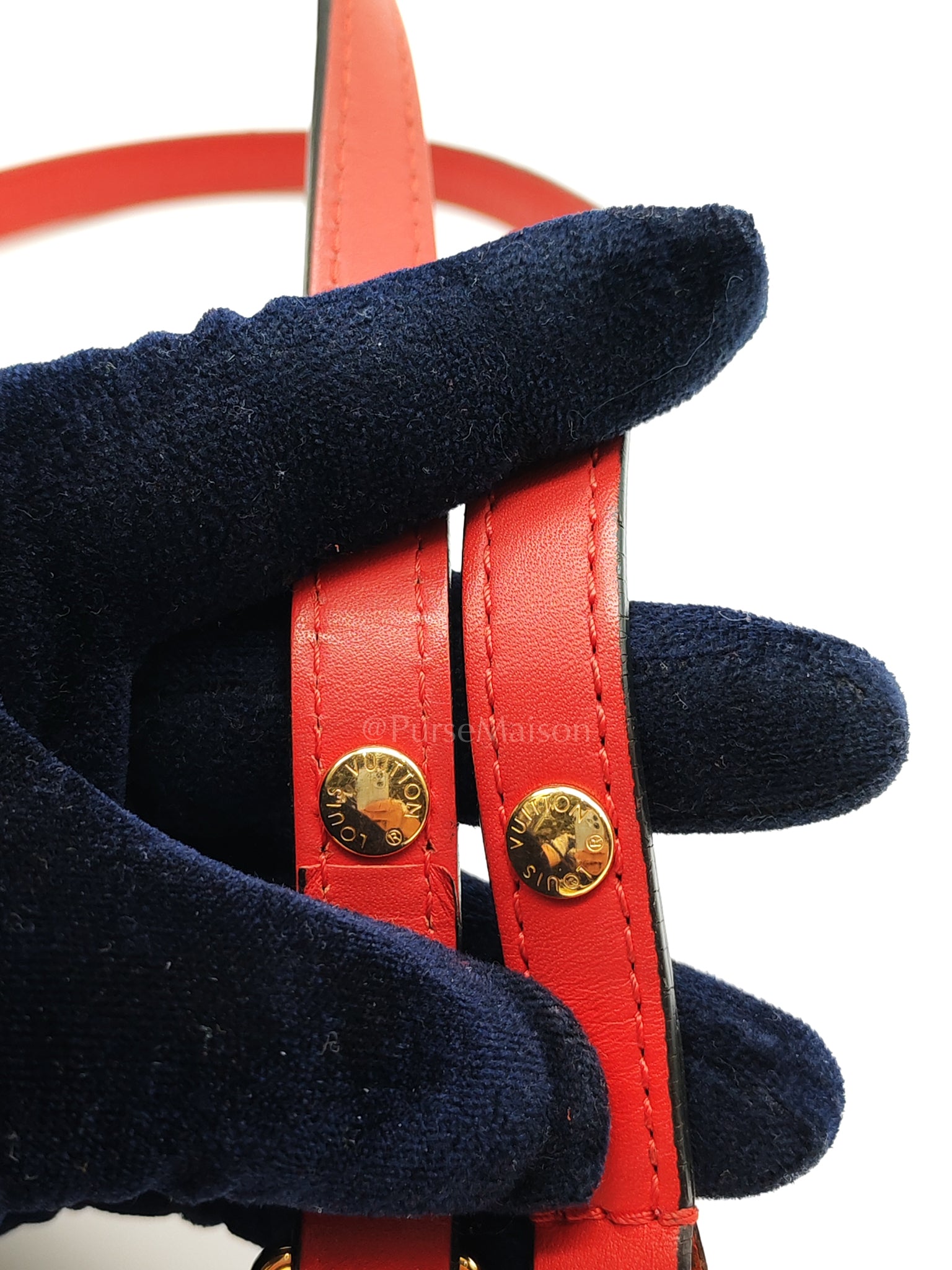 Neonoe Bucket Bag Monogram Canvas and Red (Date code: SP4117) | Purse Maison Luxury Bags Shop