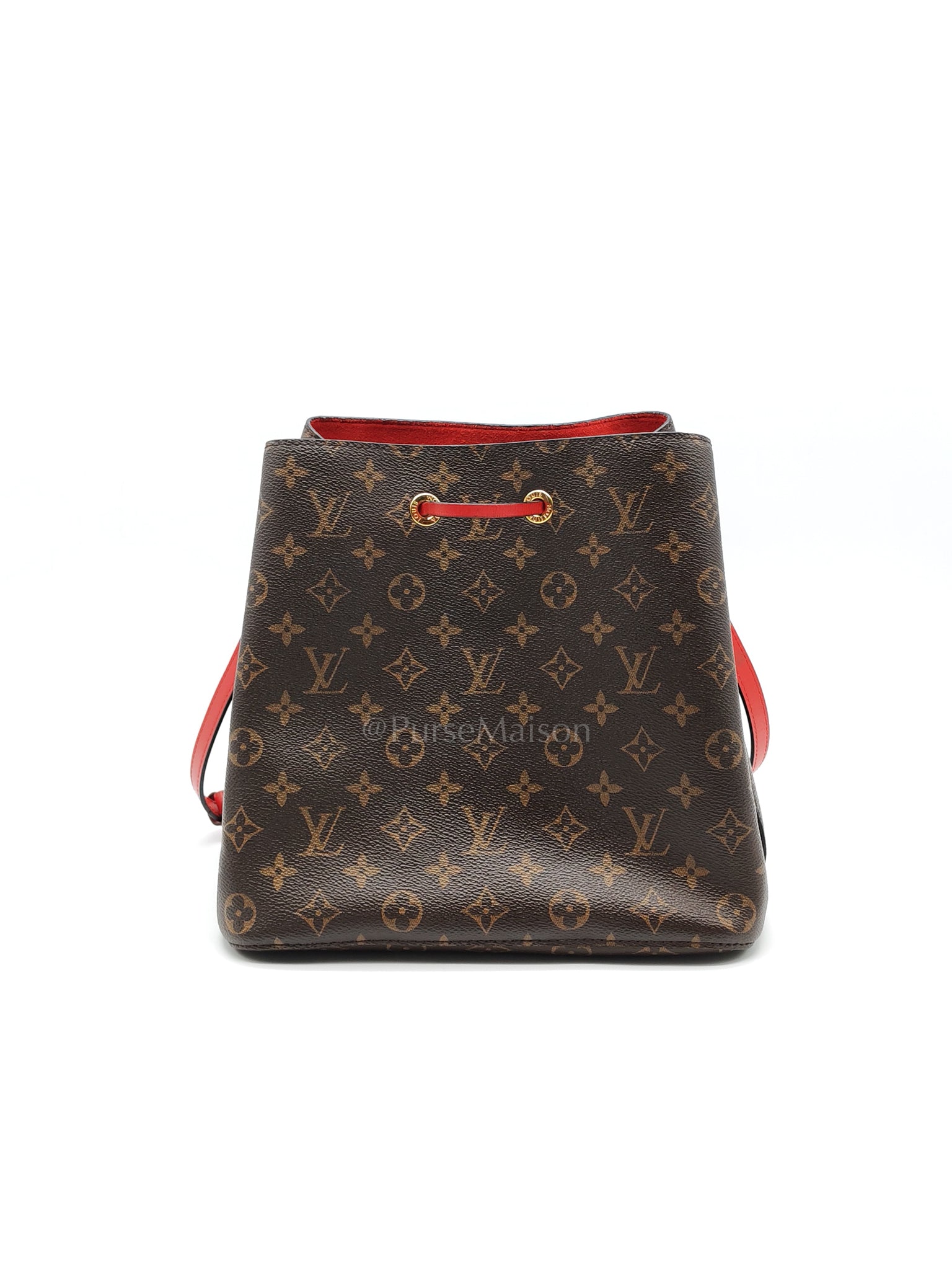 Neonoe Bucket Bag Monogram Canvas and Red (Date code: SP4117) | Purse Maison Luxury Bags Shop