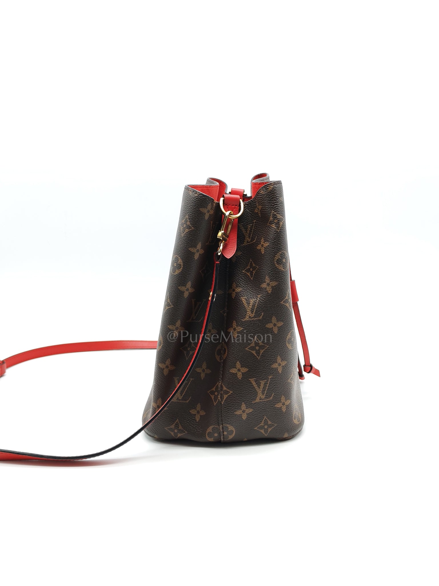 Neonoe Bucket Bag Monogram Canvas and Red (Date code: SP4117) | Purse Maison Luxury Bags Shop