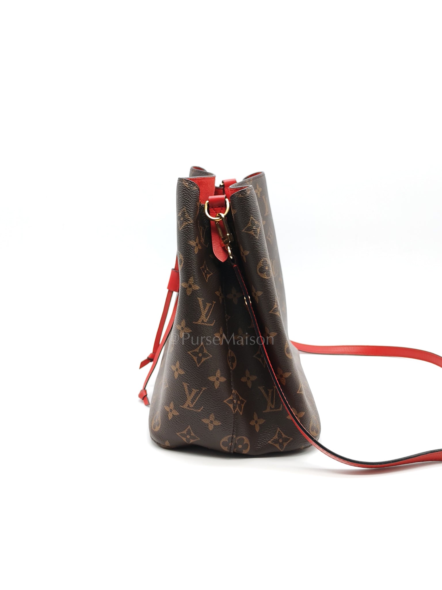 Neonoe Bucket Bag Monogram Canvas and Red (Date code: SP4117) | Purse Maison Luxury Bags Shop
