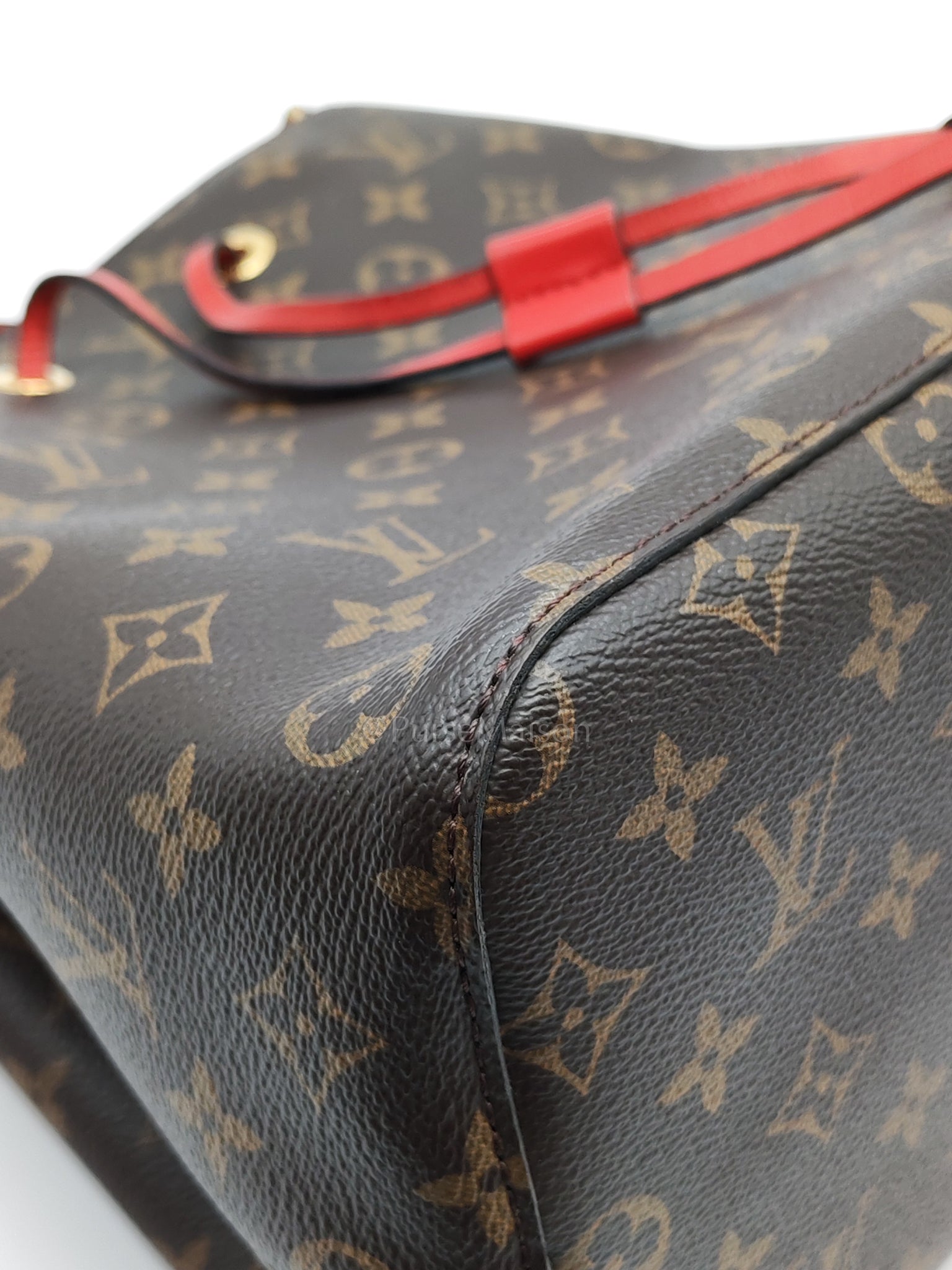 Neonoe Bucket Bag Monogram Canvas and Red (Date code: SP4117) | Purse Maison Luxury Bags Shop