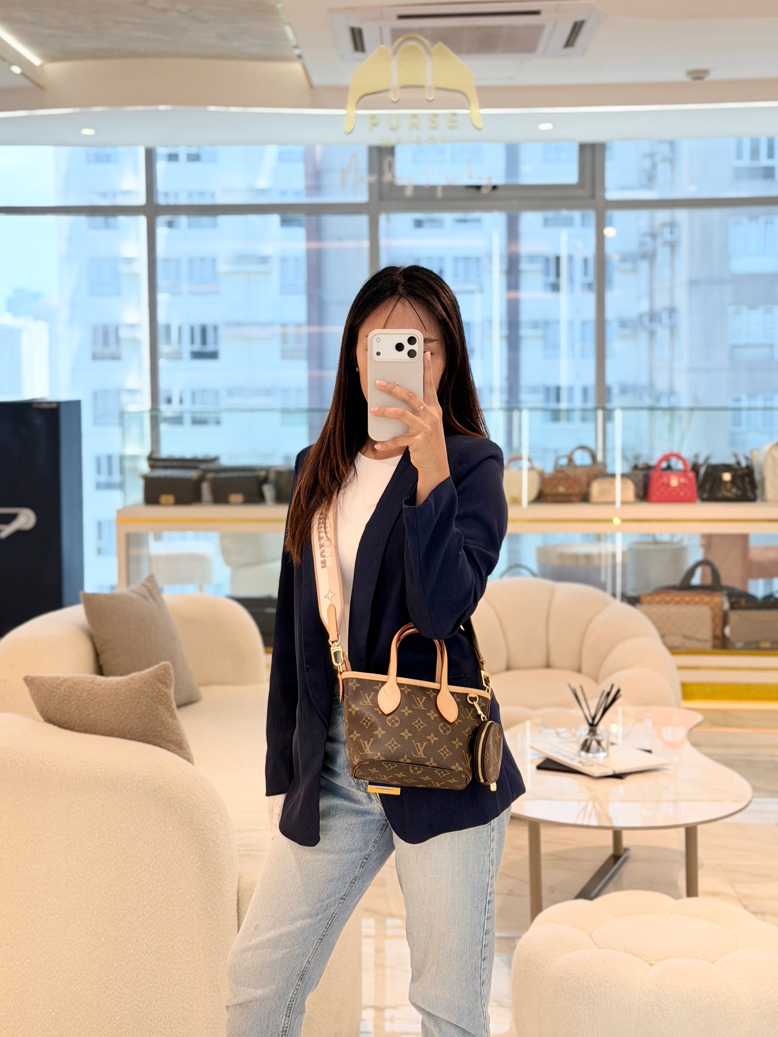 Neverfull BB in Monogram Canvas Crossbody Bag (Microchip) | Purse Maison Luxury Bags Shop