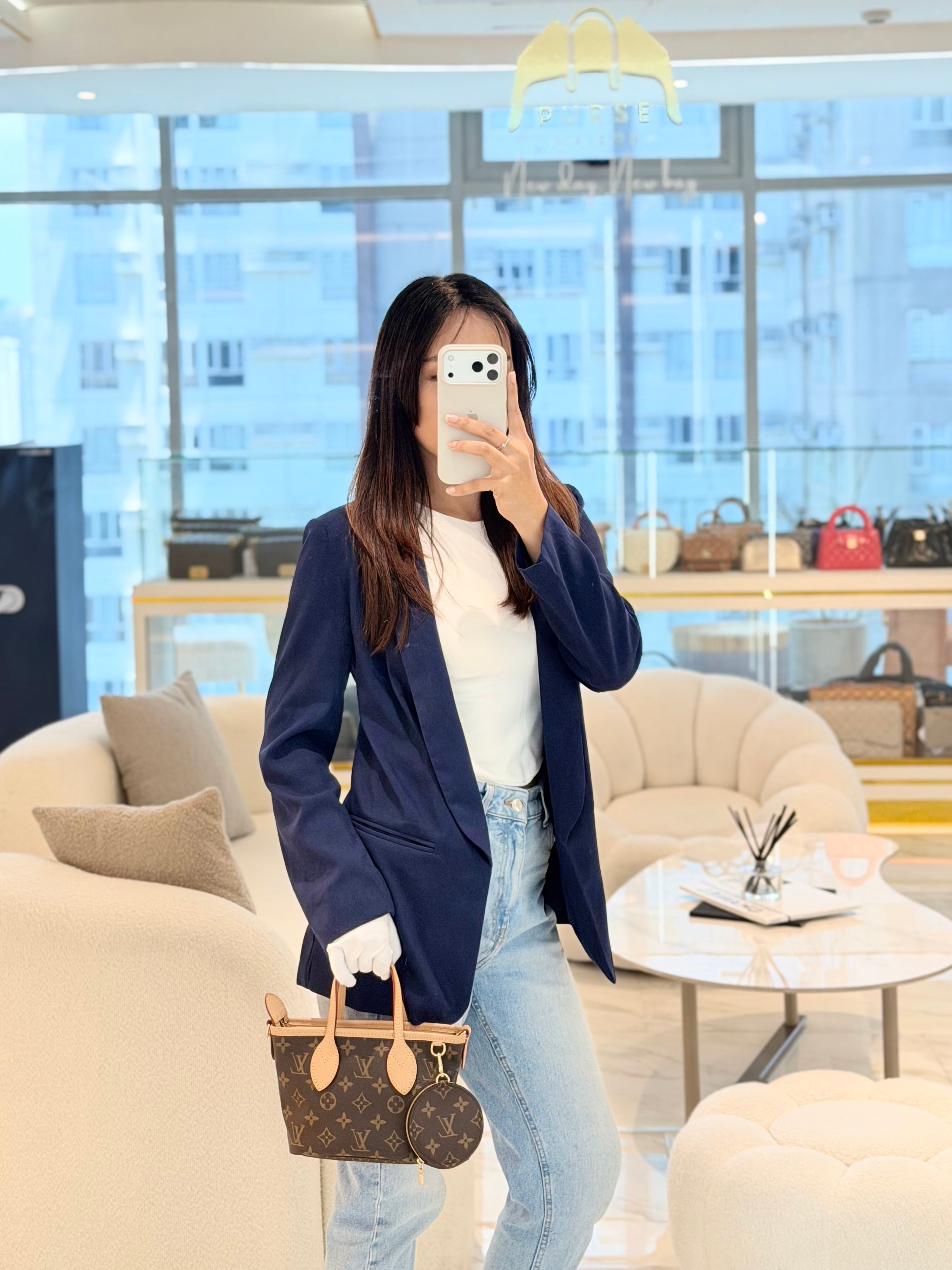 Neverfull BB in Monogram Canvas Crossbody Bag (Microchip) | Purse Maison Luxury Bags Shop