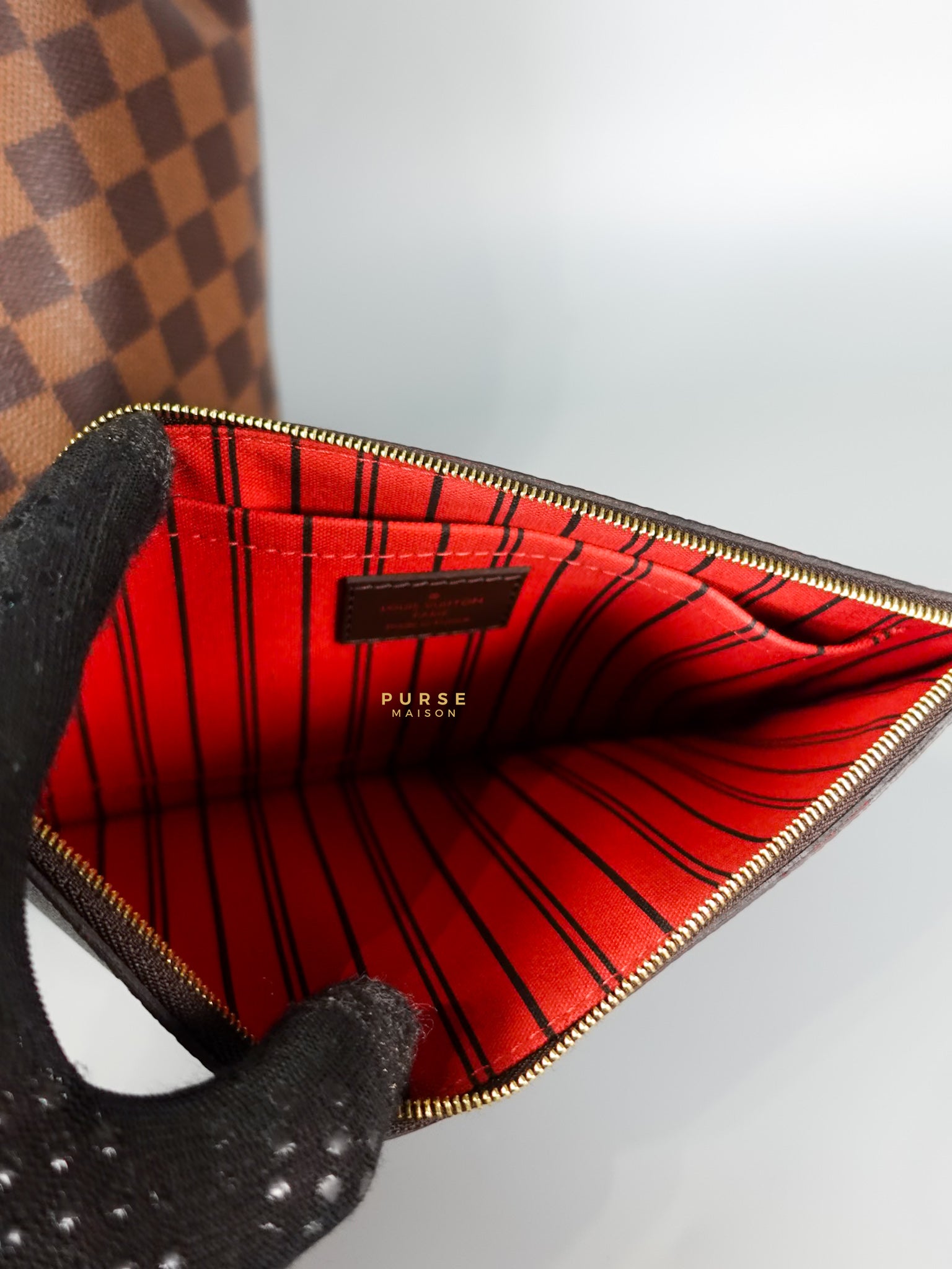 Neverfull GM Damier Ebene Monogram Leather (Microchip) | Purse Maison Luxury Bags Shop