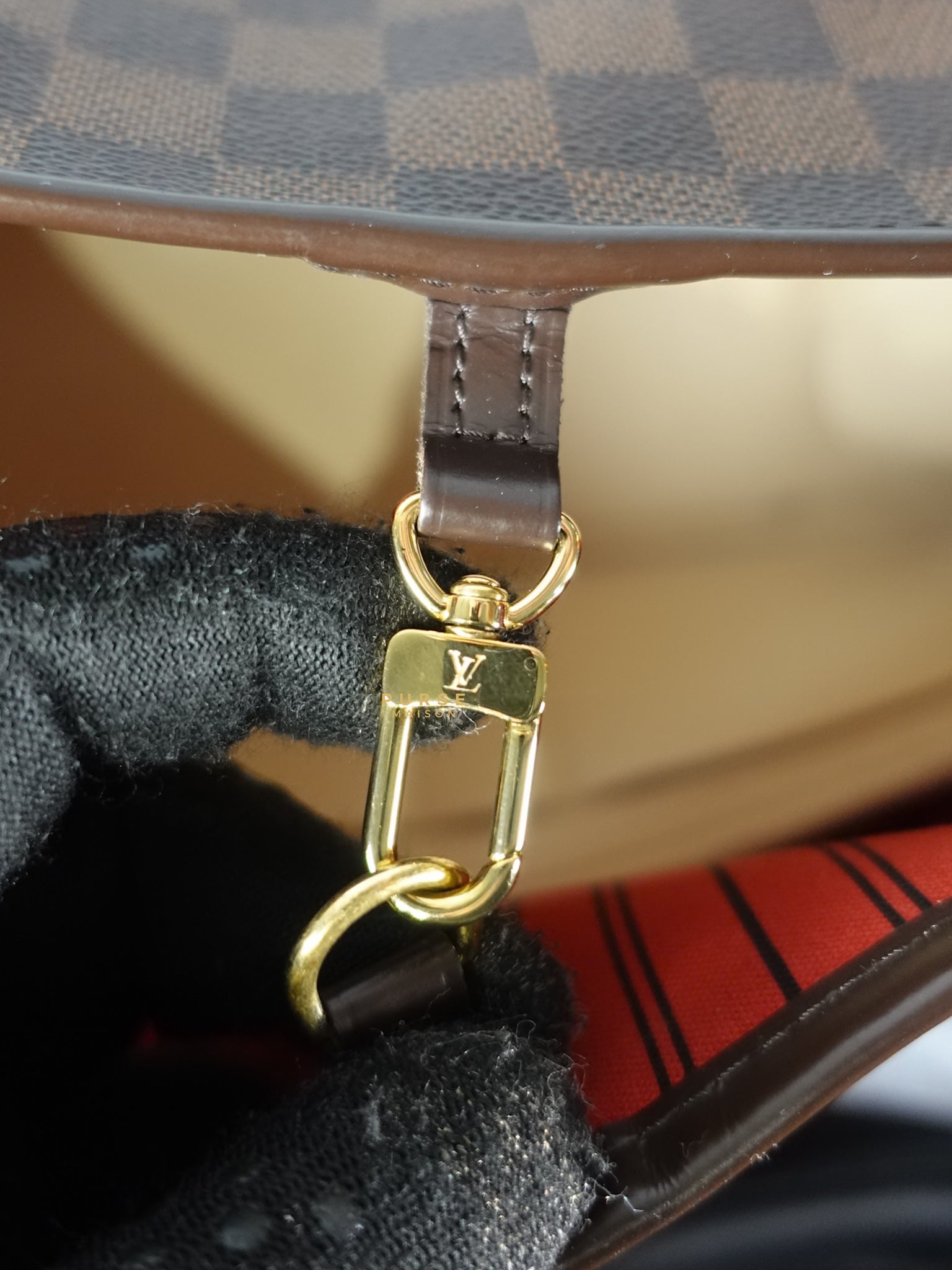 Neverfull GM Damier Ebene Monogram Leather (Microchip) | Purse Maison Luxury Bags Shop
