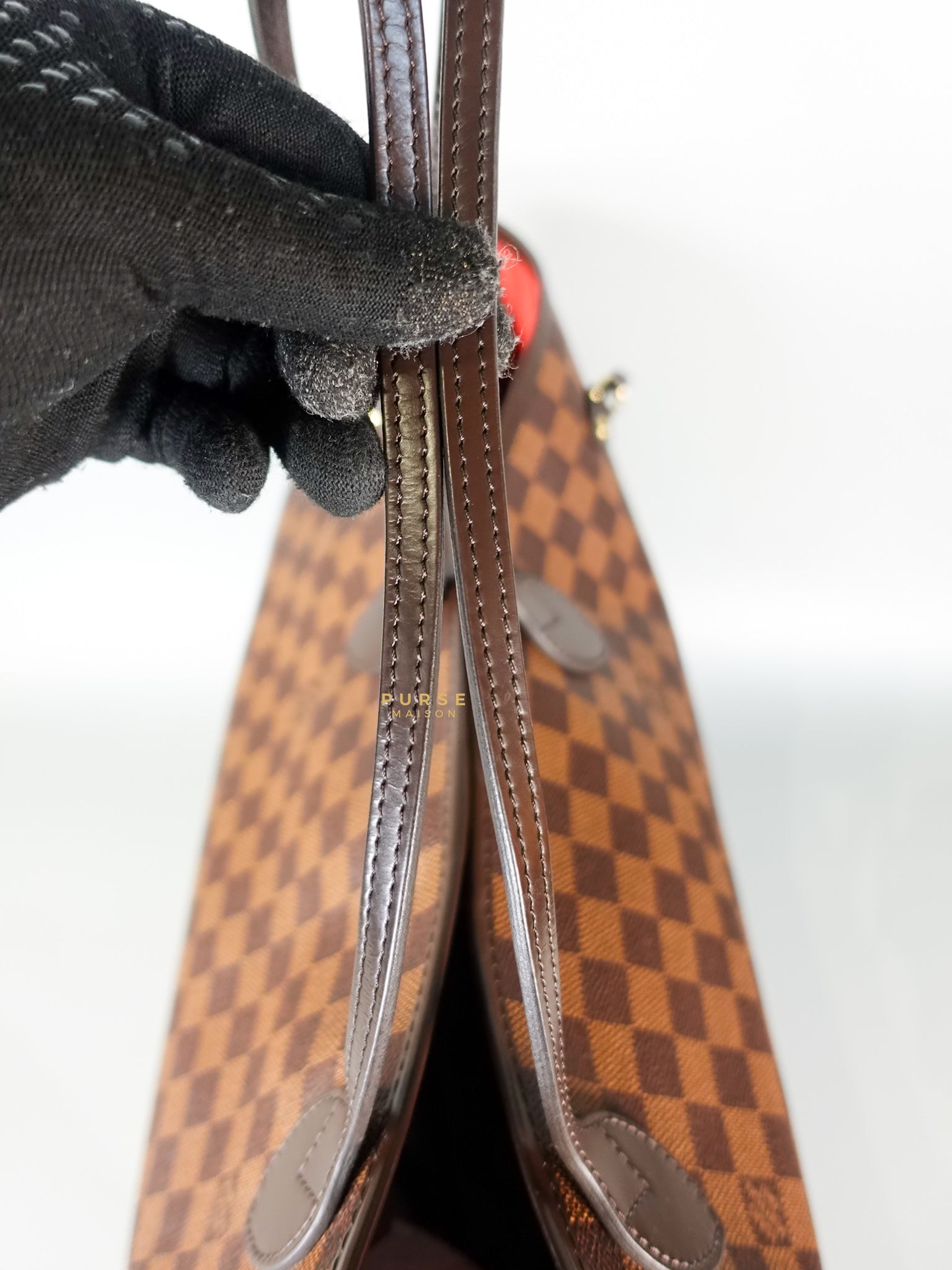 Neverfull GM Damier Ebene Monogram Leather (Microchip) | Purse Maison Luxury Bags Shop