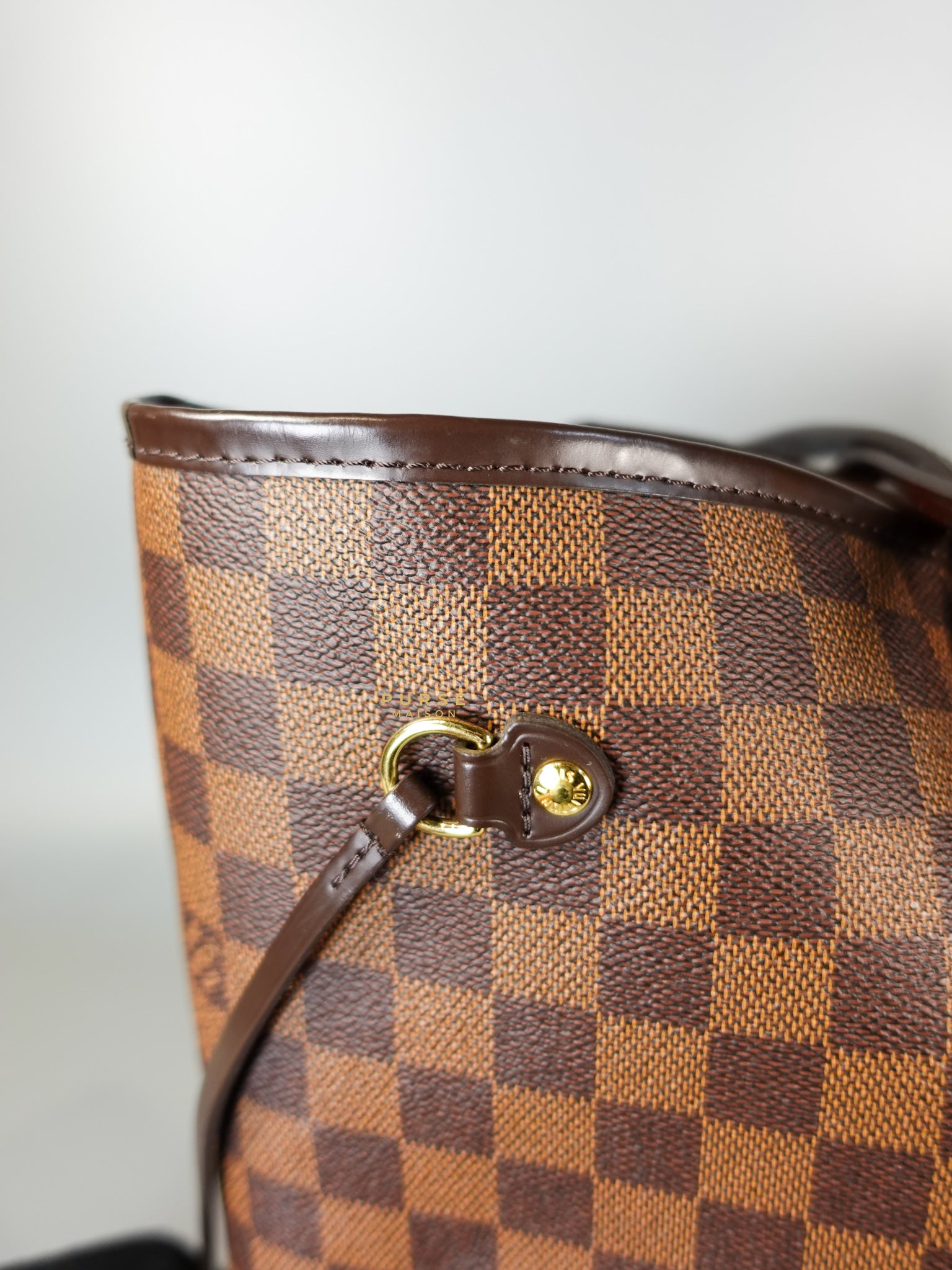 Neverfull GM Damier Ebene Monogram Leather (Microchip) | Purse Maison Luxury Bags Shop