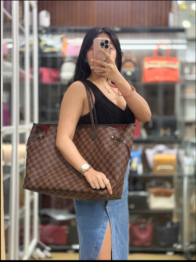 Neverfull GM Tote Bag in Damier Ebene Canvas (Date Code: FL3028) | Purse Maison Luxury Bags Shop