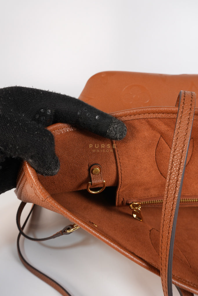 Neverfull MM Cognac Empreinte Leather Tote Bag (Microchip) | Purse Maison Luxury Bags Shop