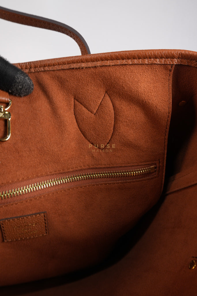 Neverfull MM Cognac Empreinte Leather Tote Bag (Microchip) | Purse Maison Luxury Bags Shop