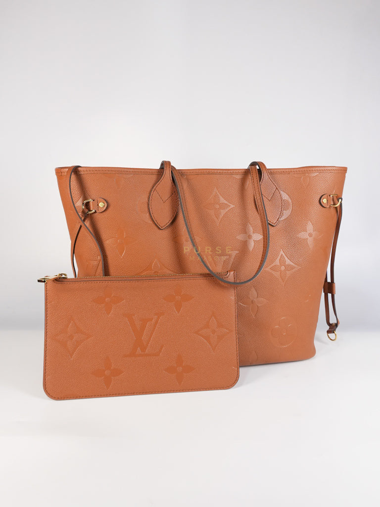 Neverfull MM Cognac Empreinte Leather Tote Bag (Microchip) | Purse Maison Luxury Bags Shop
