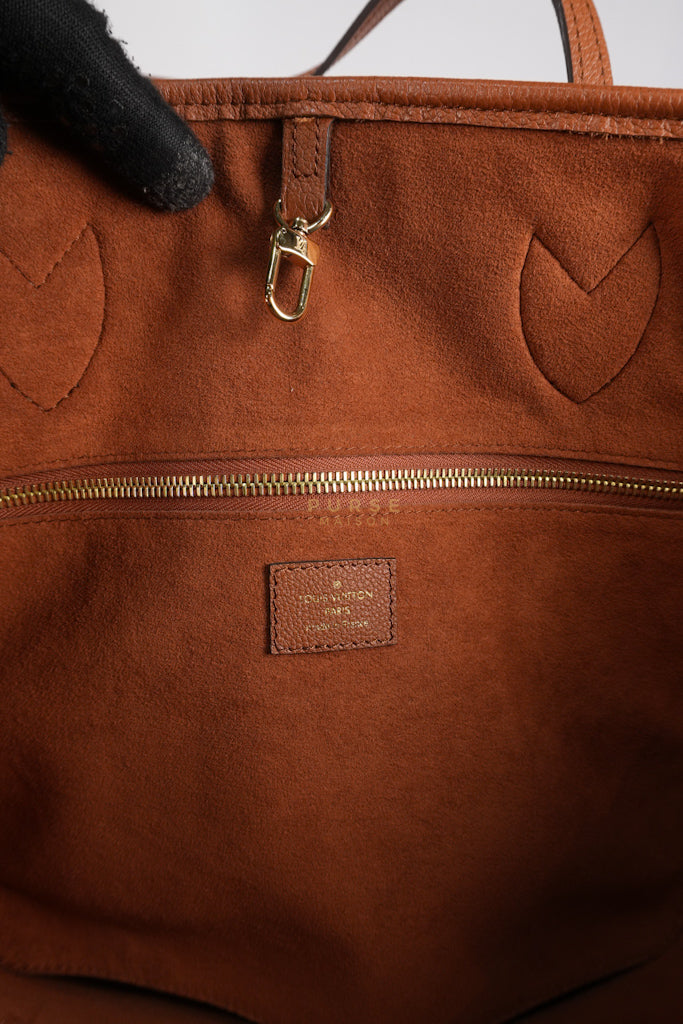 Neverfull MM Cognac Empreinte Leather Tote Bag (Microchip) | Purse Maison Luxury Bags Shop