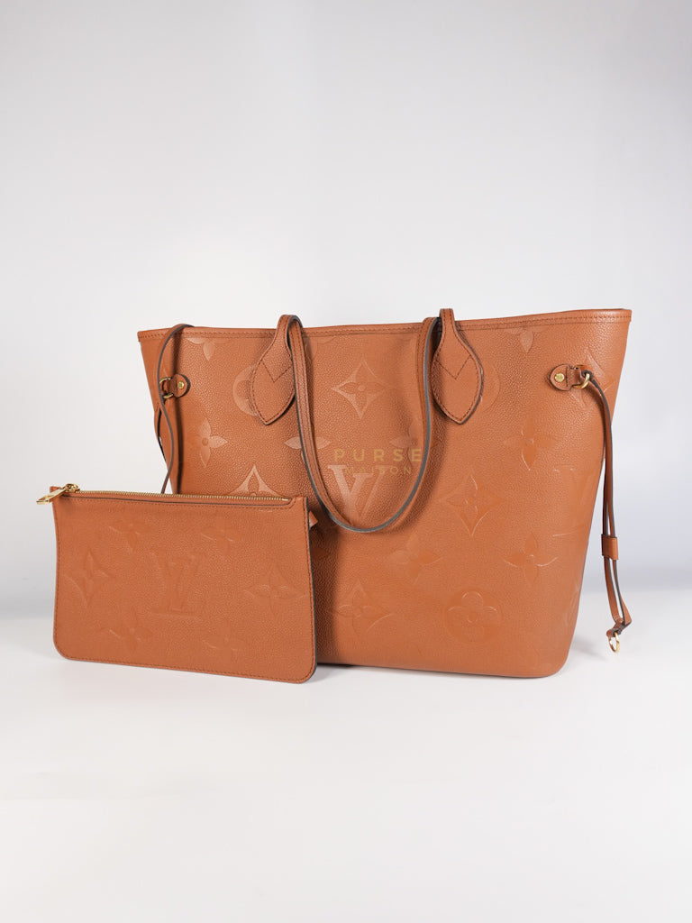 Neverfull MM Cognac Empreinte Leather Tote Bag (Microchip) | Purse Maison Luxury Bags Shop