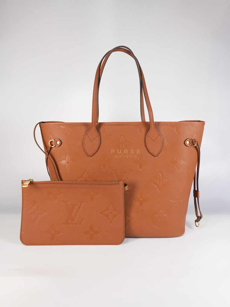 Neverfull MM Cognac Empreinte Leather Tote Bag (Microchip) | Purse Maison Luxury Bags Shop