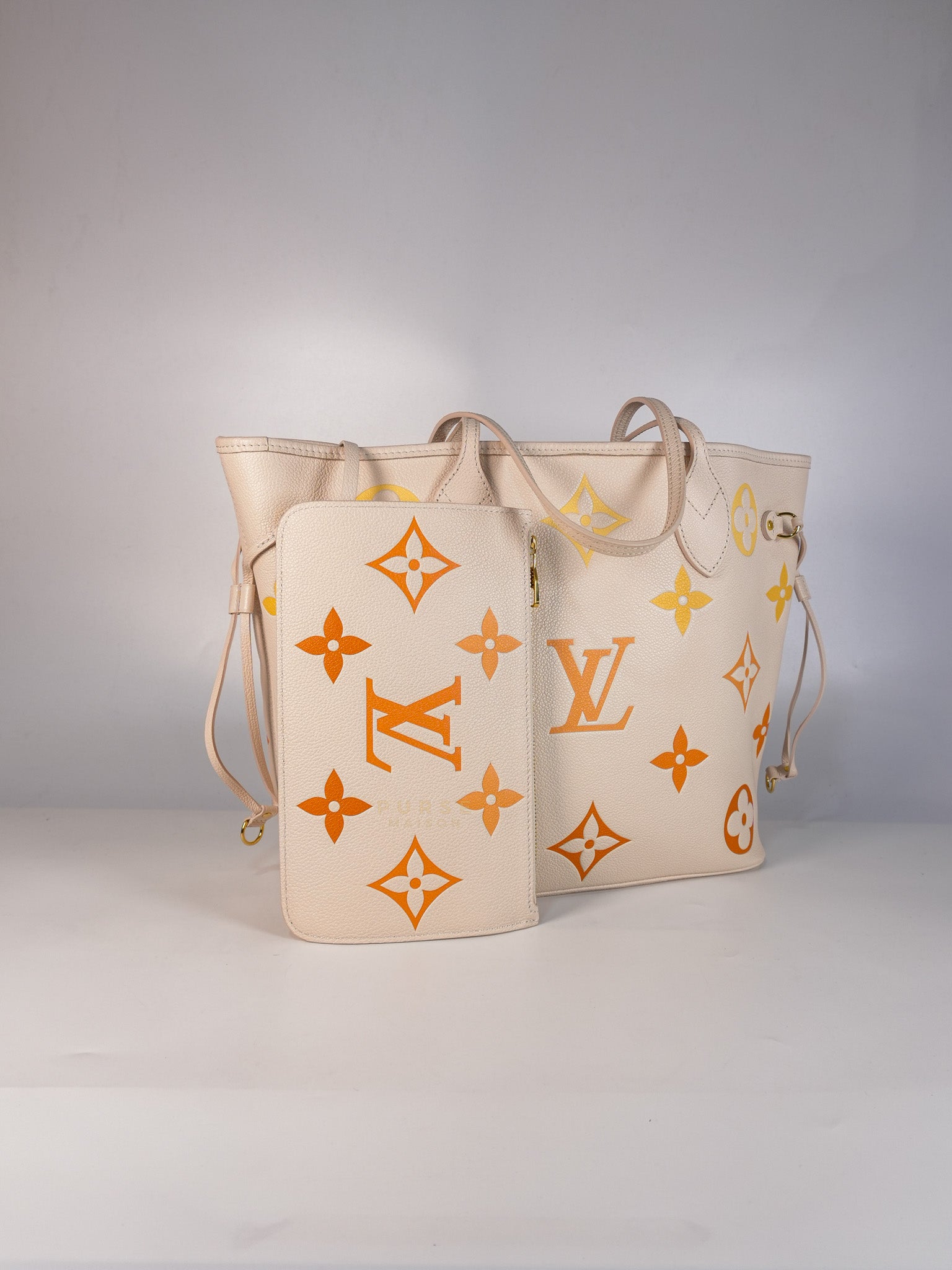 Neverfull MM Cream Monogram Empreinte Leather(Microchip) | Purse Maison Luxury Bags Shop