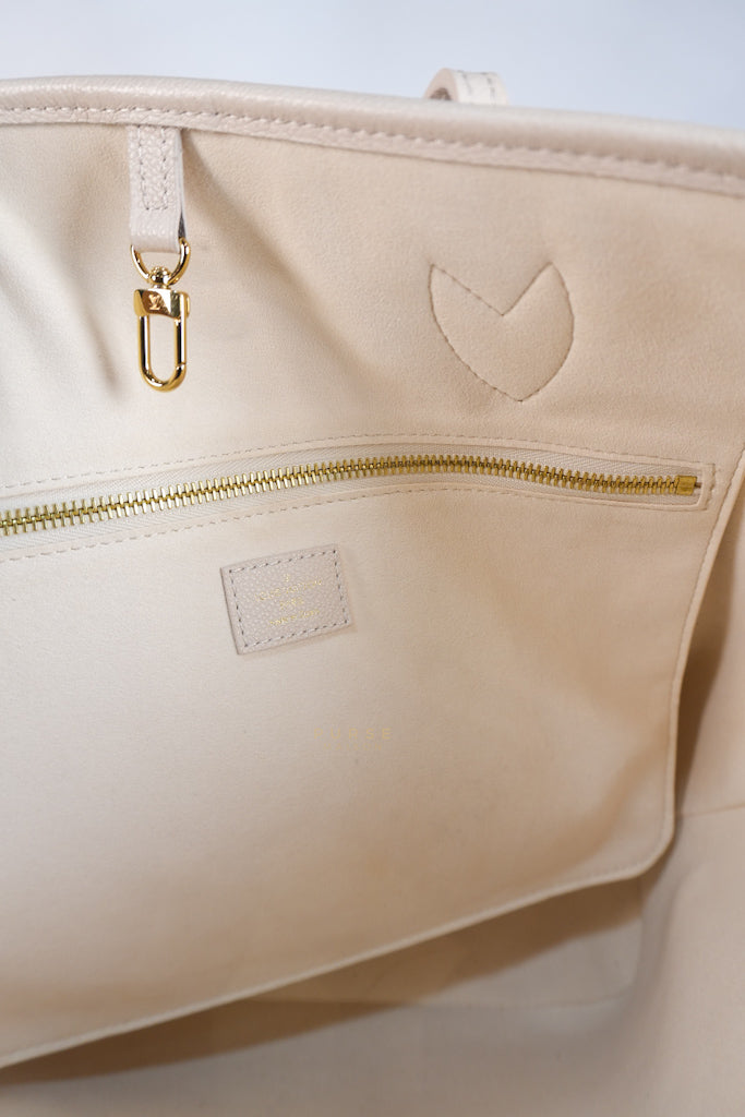 Neverfull MM Cream Monogram Empreinte Leather(Microchip) | Purse Maison Luxury Bags Shop