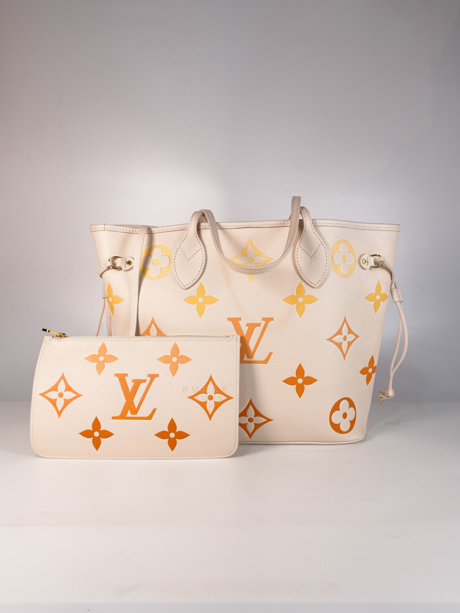 Neverfull MM Cream Monogram Empreinte Leather(Microchip) | Purse Maison Luxury Bags Shop