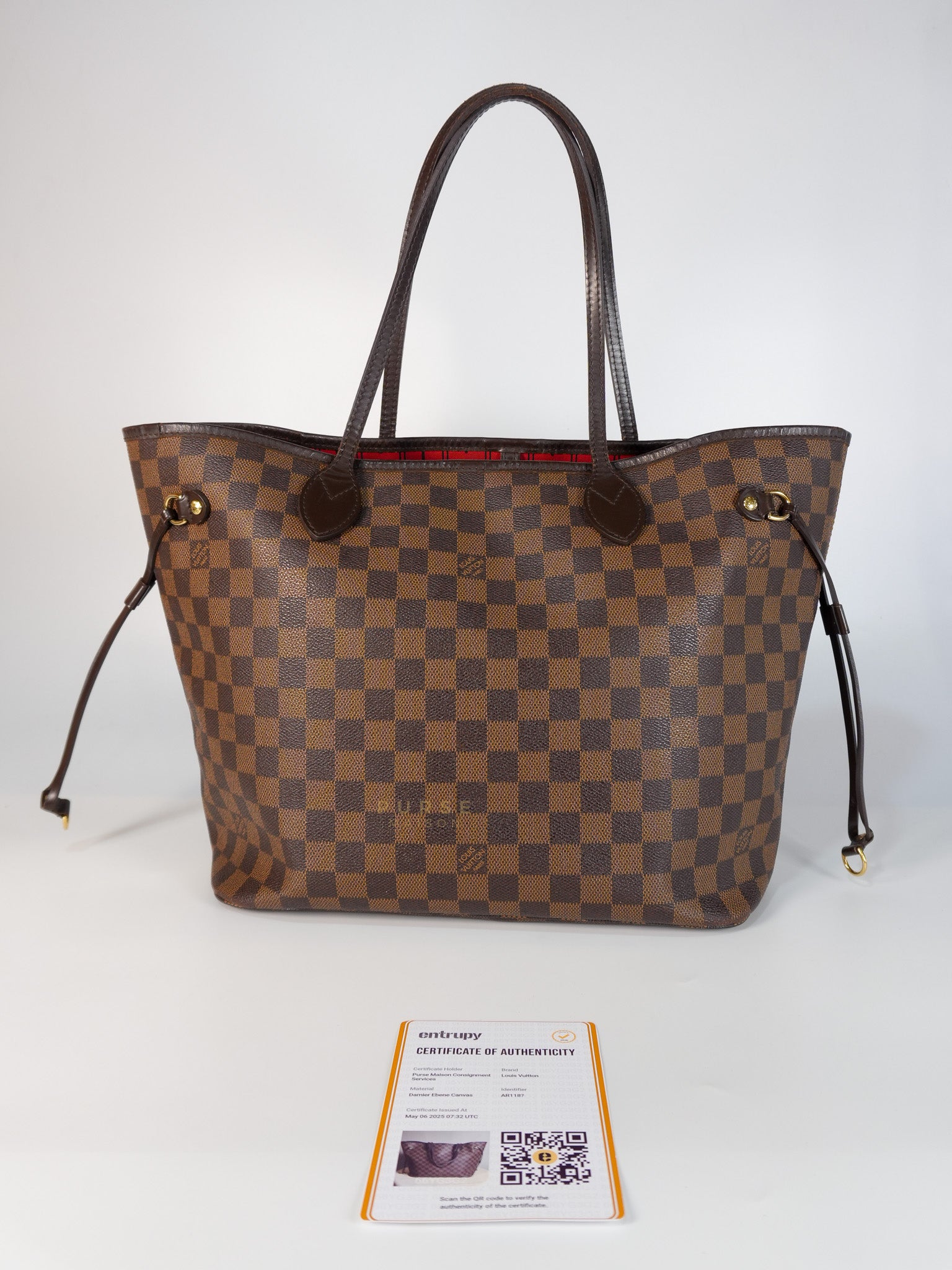 Neverfull MM Damier Ebene Canvas(Date code: AR1181) | Purse Maison Luxury Bags Shop