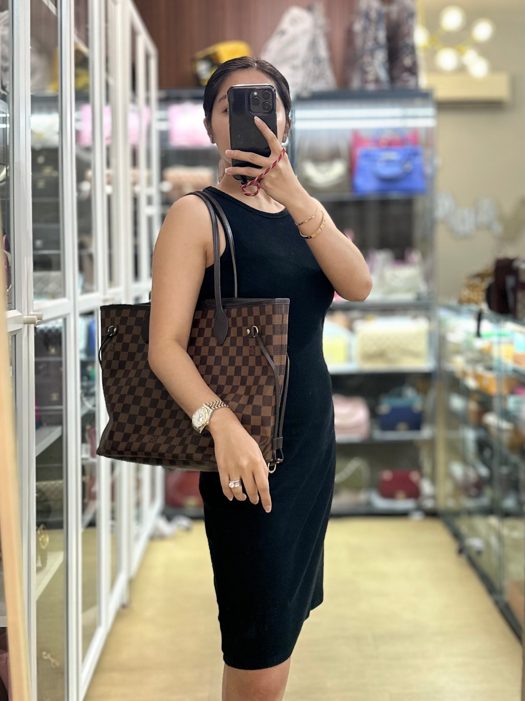 Neverfull PM in Damier Ebene Canvas (Date Code: SF4103) | Purse Maison Luxury Bags Shop