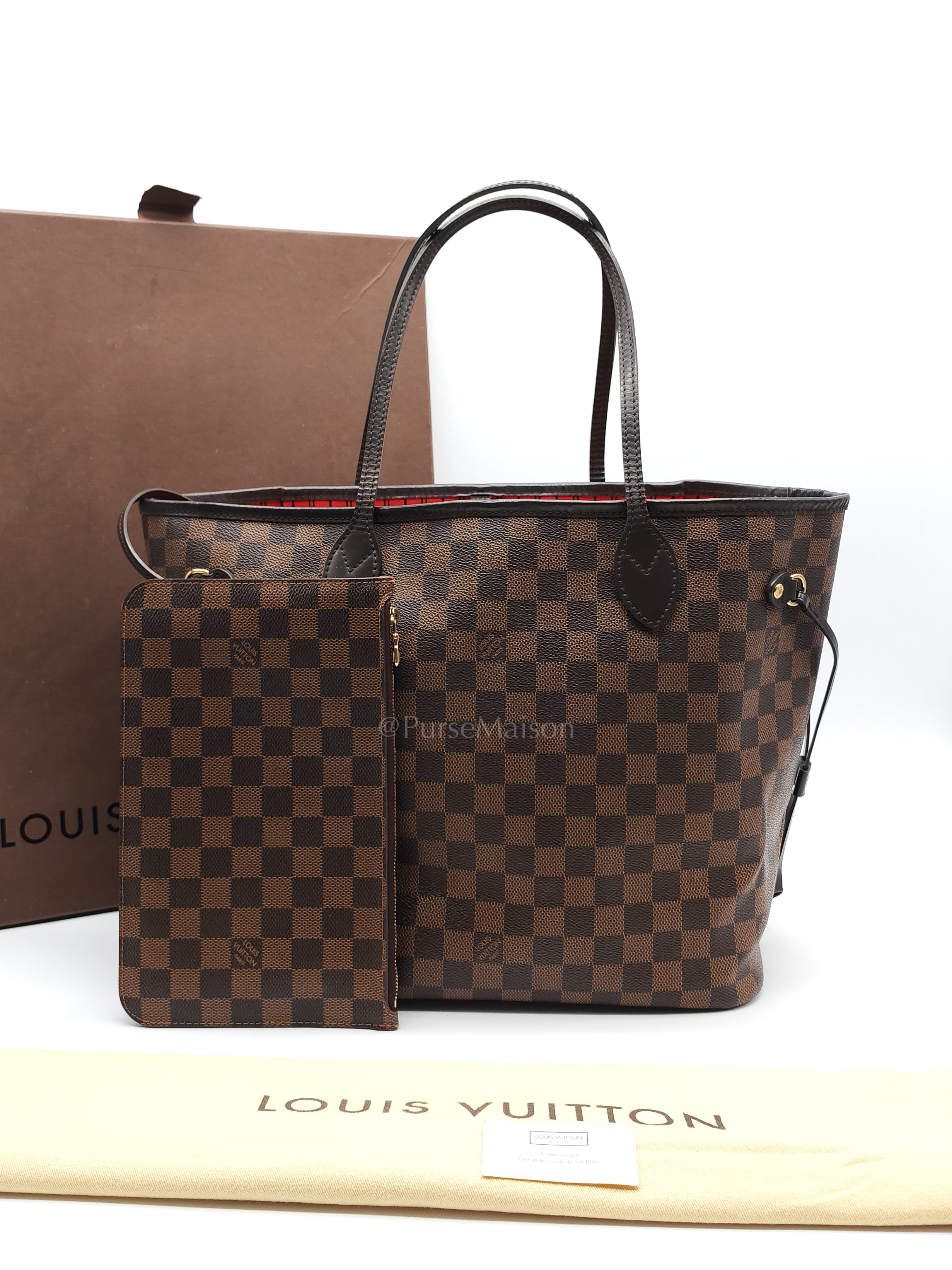 Neverfull MM in Damier Ebene Canvas Tote Bag (Date Code: SA1164) | Purse Maison Luxury Bags Shop