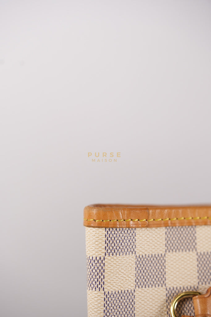 Neverfull MM Tote Bag in Rose Ballerine Damier Azur Canvas & Gold Hardware (Date Code: MS3118) | Purse Maison Luxury Bags Shop