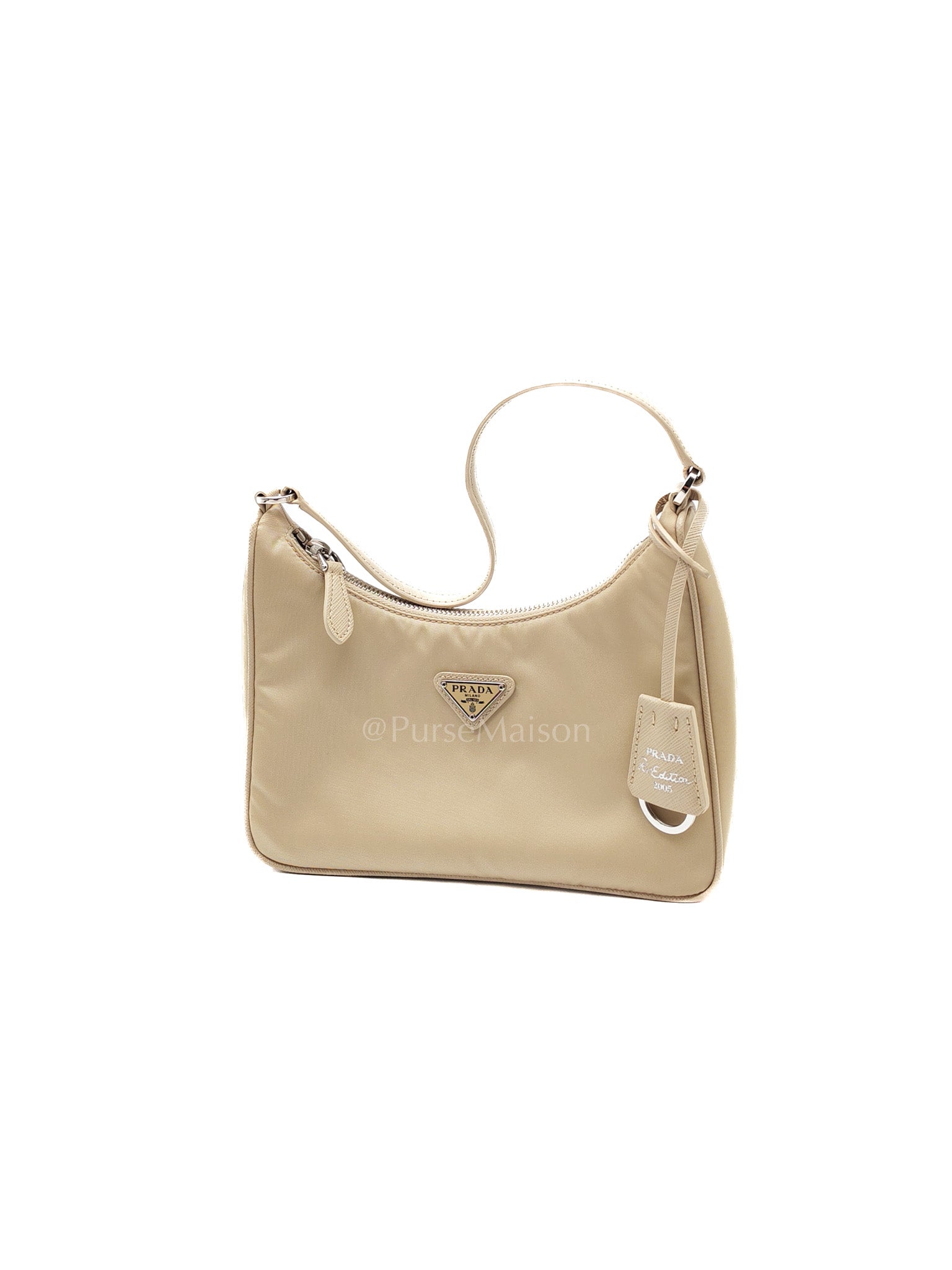 2005 Re-Edition in Deserto Tessuto Saffiano Shoulder Bag