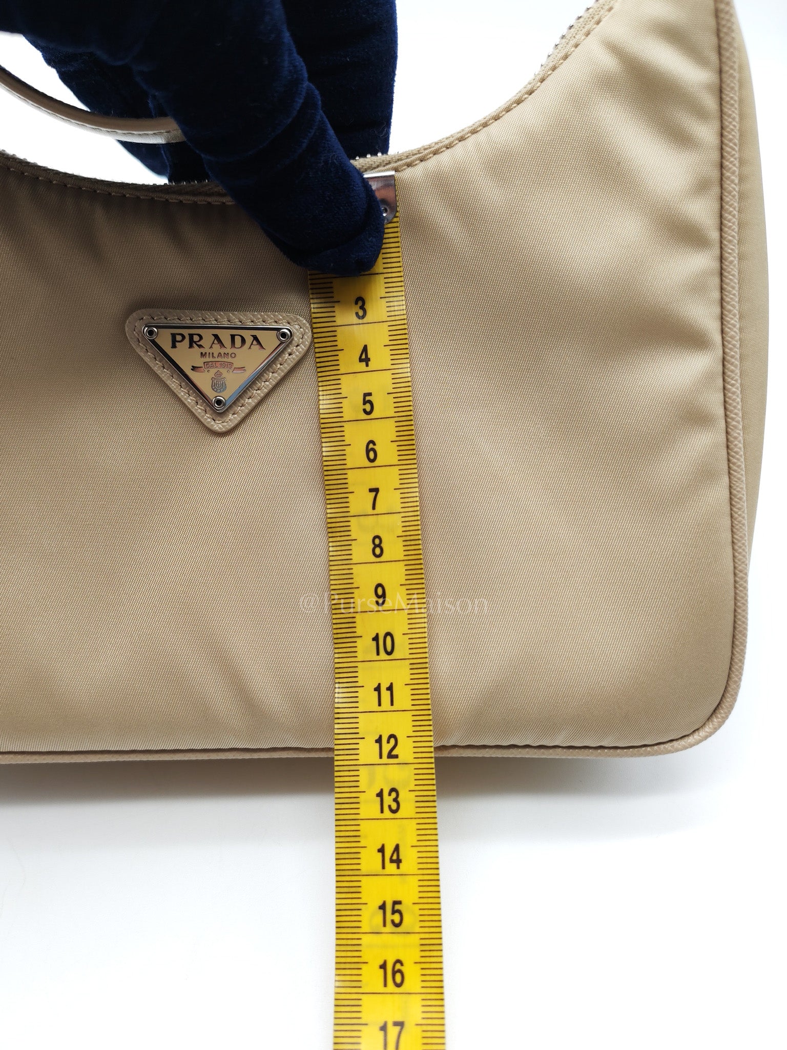 2005 Re-Edition in Deserto Tessuto Saffiano Shoulder Bag