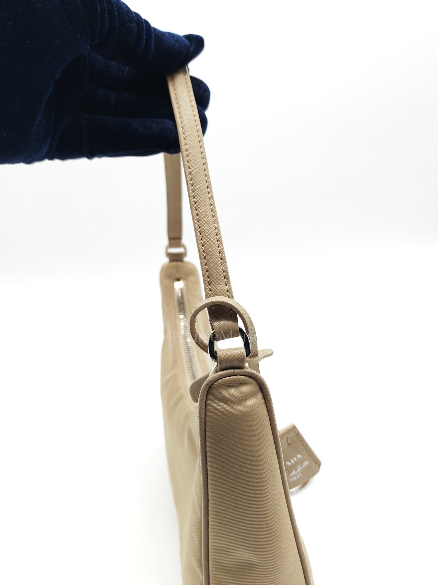 2005 Re-Edition in Deserto Tessuto Saffiano Shoulder Bag