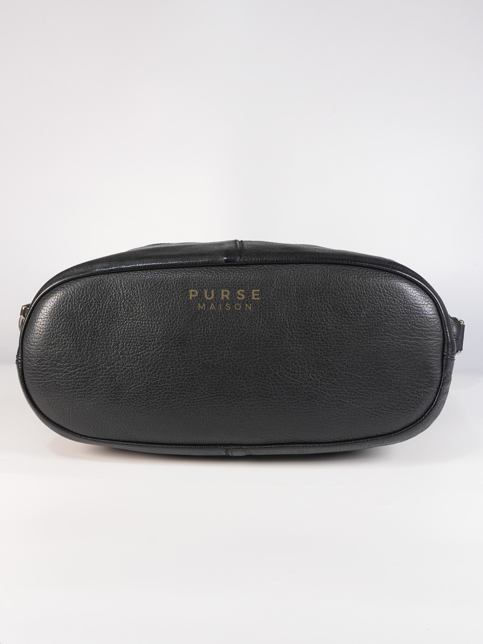 Nightingale Bag Medium in Black Calfskin Leather & Silver Hardware | Purse Maison Luxury Bags Shop