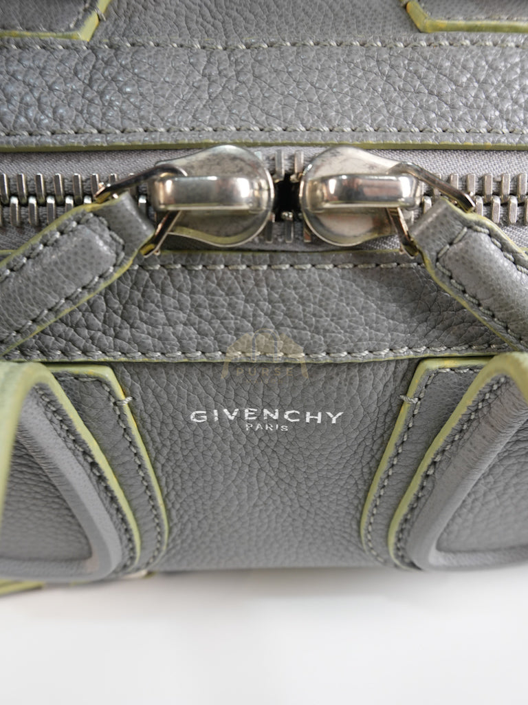 Nightingale in Large Gray Grained Calfskin Leather Shoulder Bag | Purse Maison Luxury Bags Shop