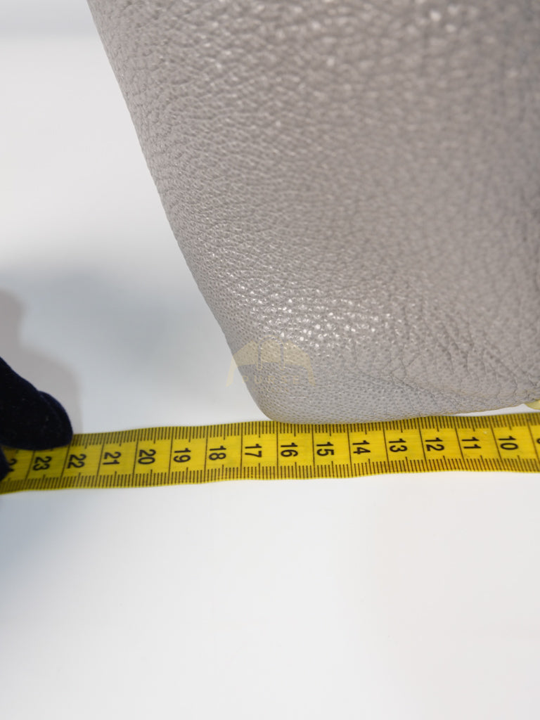 Nightingale in Large Gray Grained Calfskin Leather Shoulder Bag | Purse Maison Luxury Bags Shop