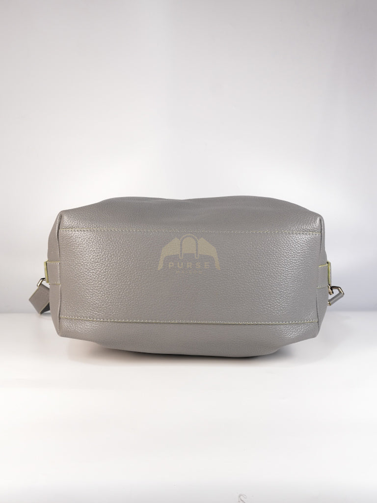 Nightingale in Large Gray Grained Calfskin Leather Shoulder Bag | Purse Maison Luxury Bags Shop