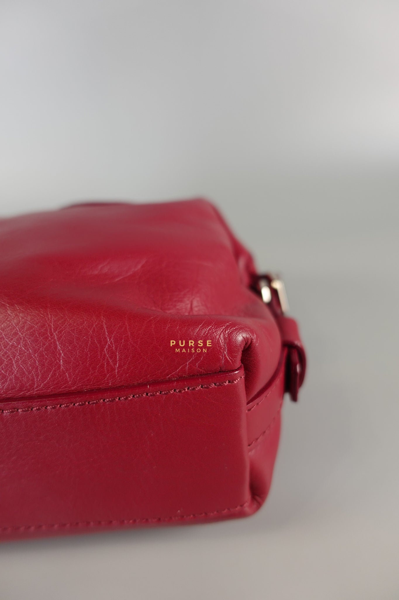 Nightingale Mini Cherry Grained Leather Bag | Purse Maison Luxury Bags Shop