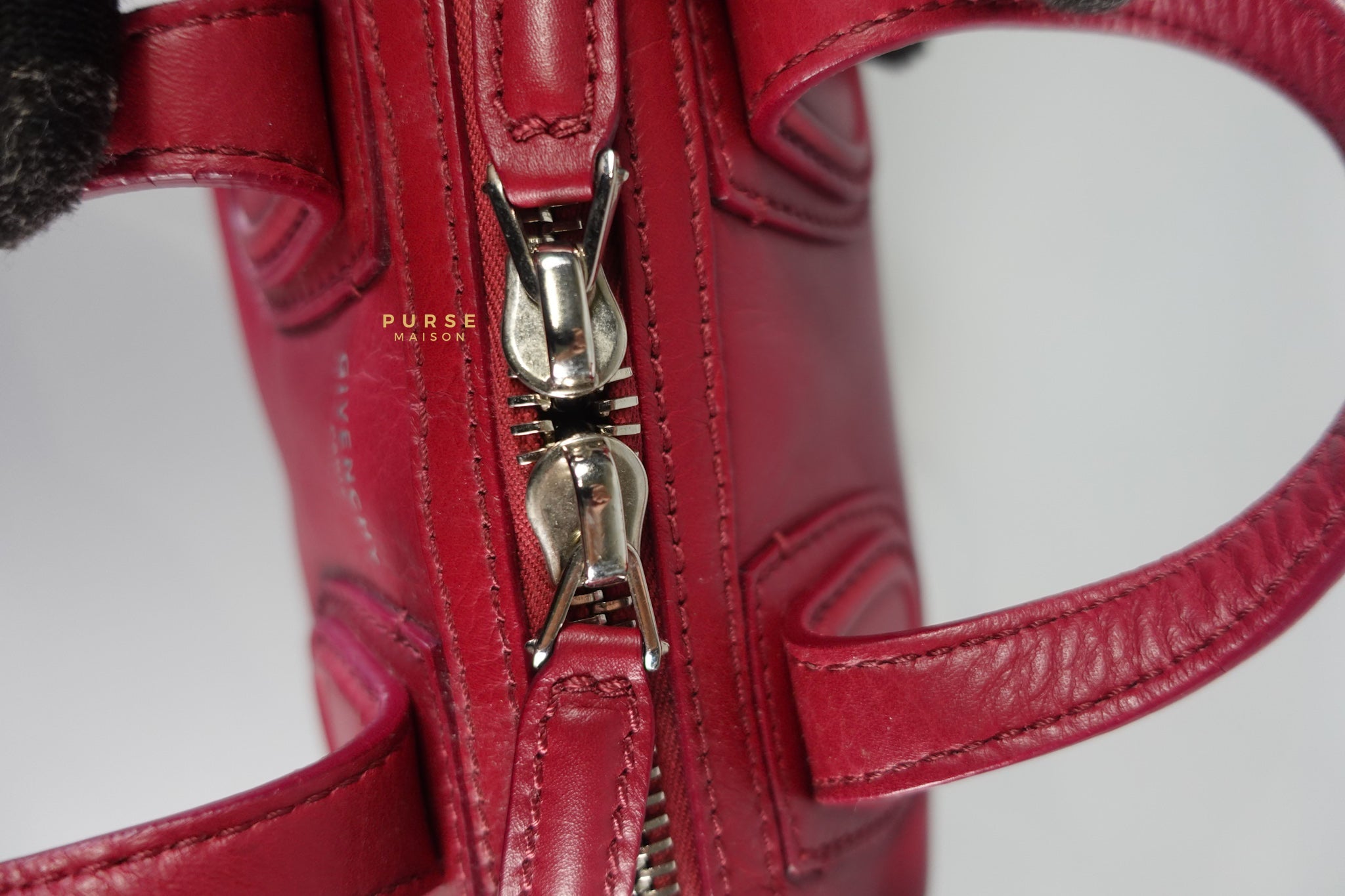 Nightingale Mini Cherry Grained Leather Bag | Purse Maison Luxury Bags Shop