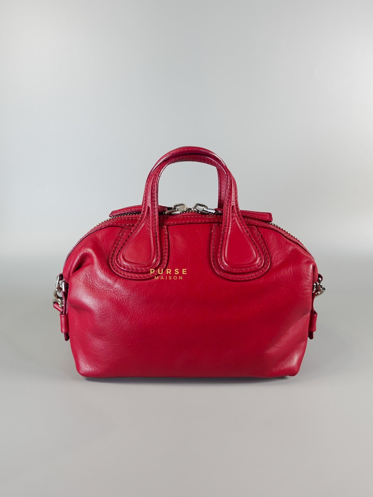 Nightingale Mini Cherry Grained Leather Bag | Purse Maison Luxury Bags Shop