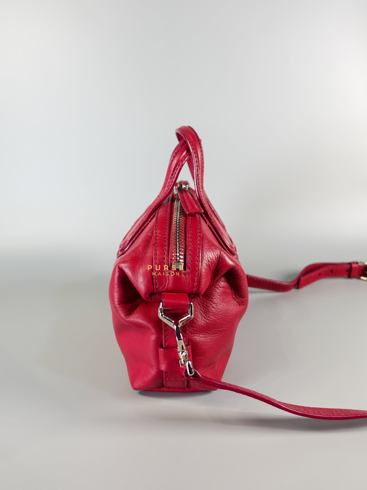 Nightingale Mini Cherry Grained Leather Bag | Purse Maison Luxury Bags Shop