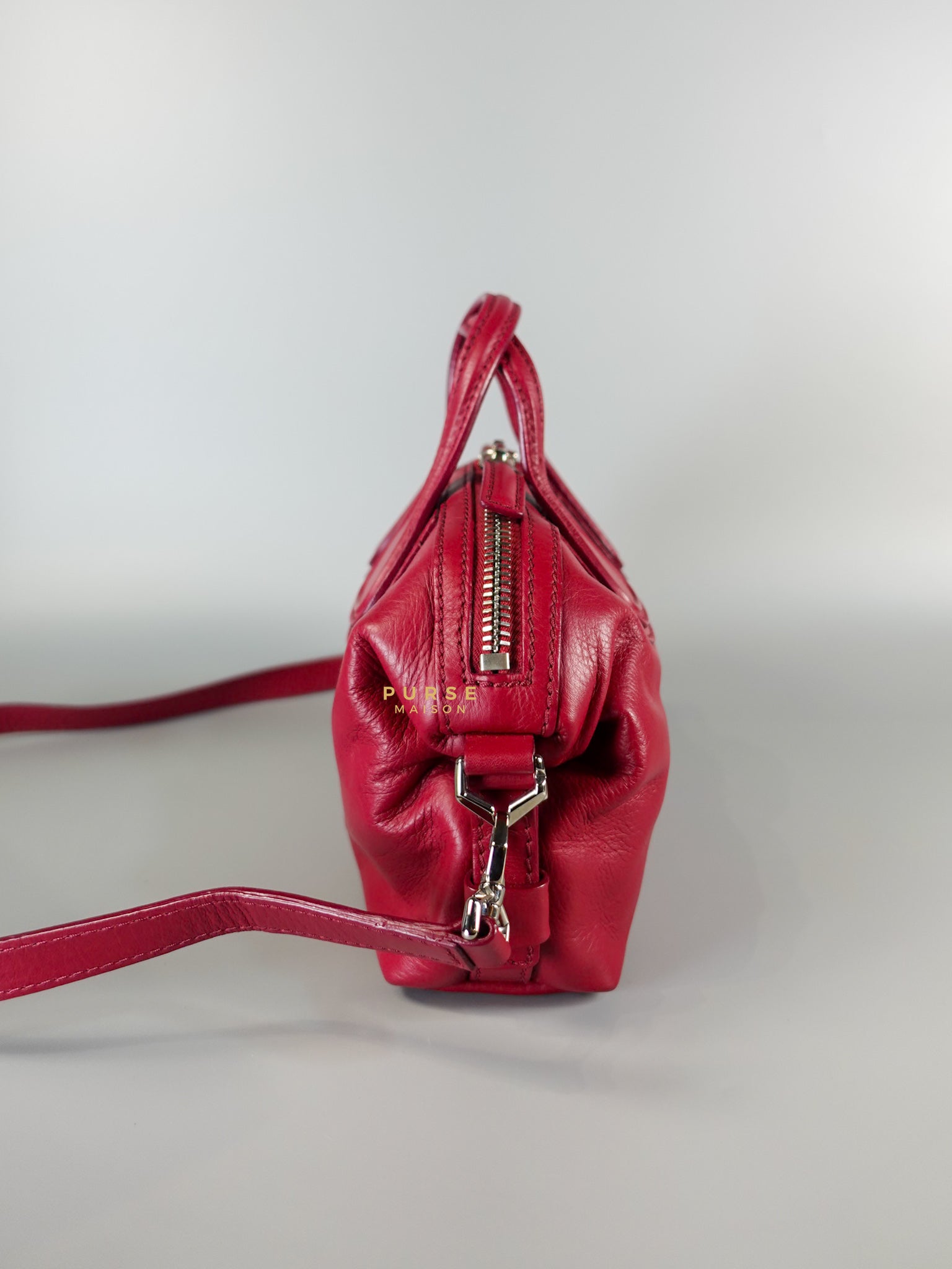 Nightingale Mini Cherry Grained Leather Bag | Purse Maison Luxury Bags Shop