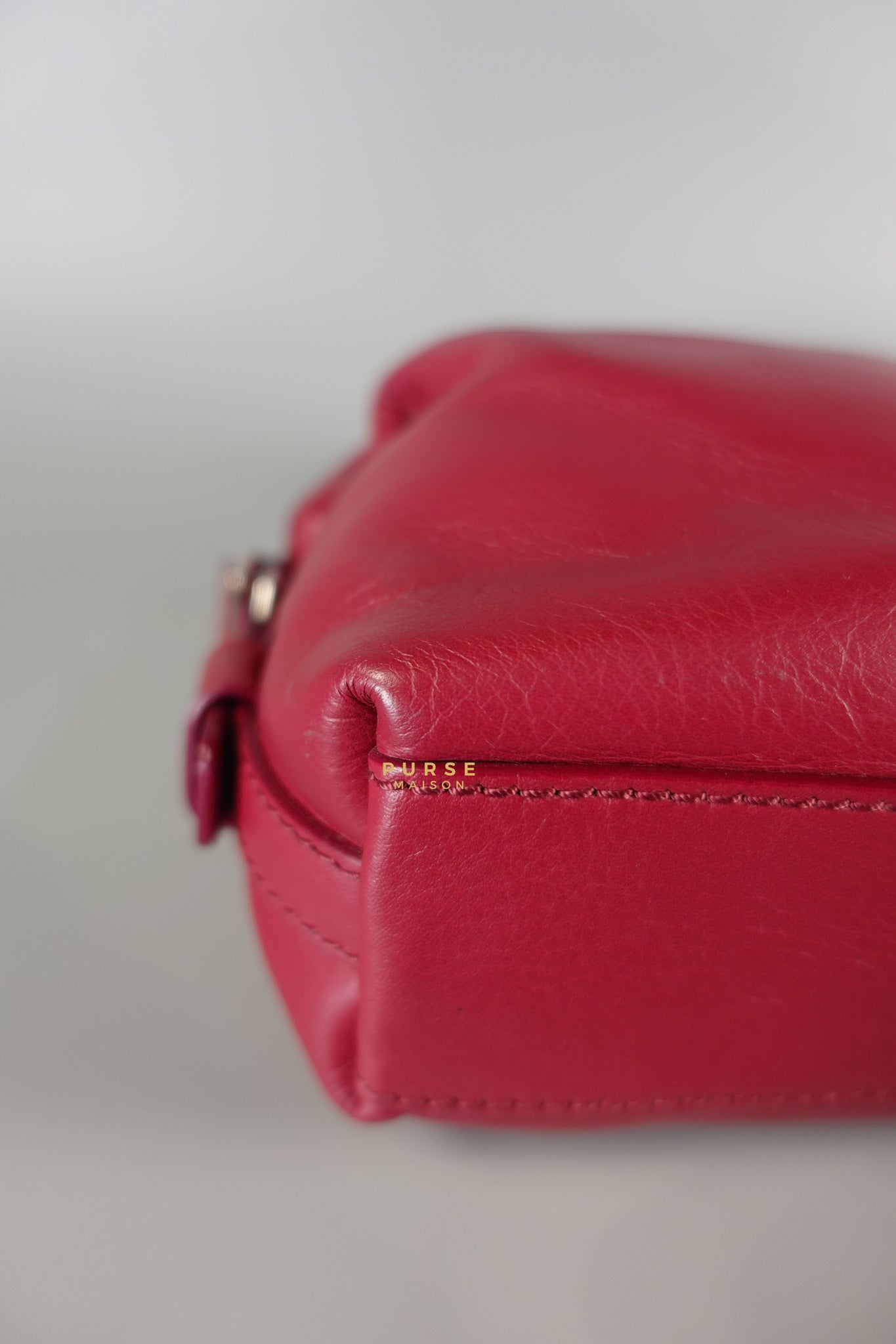 Nightingale Mini Cherry Grained Leather Bag | Purse Maison Luxury Bags Shop