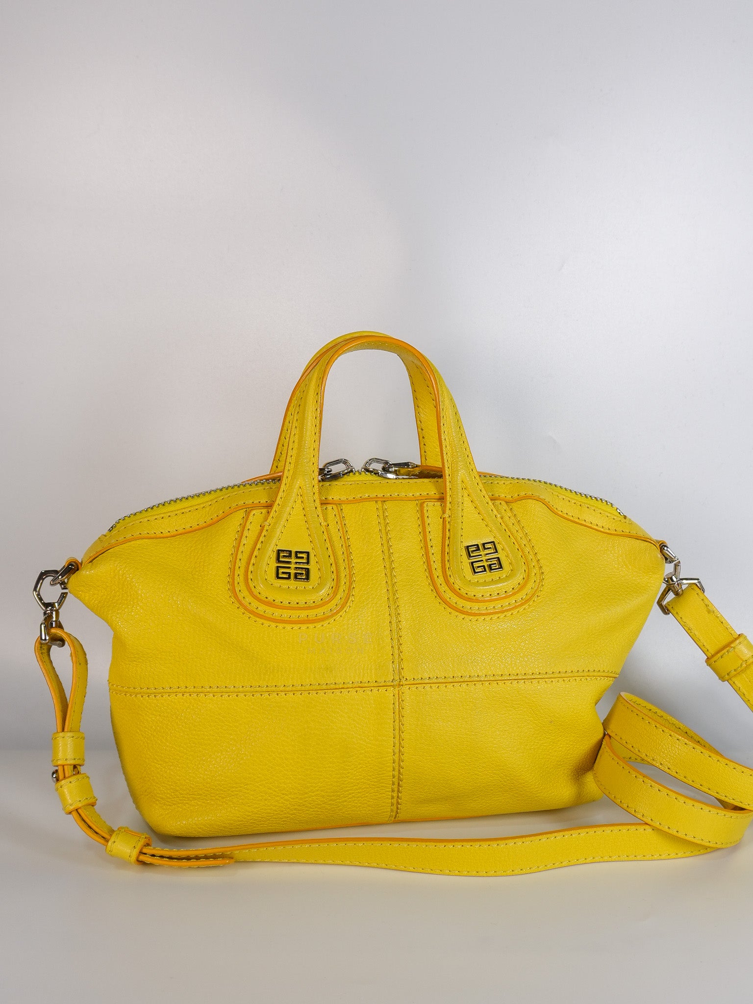 Nightingale Mini Crossbody Bag in Yellow Calfskin Leather | Purse Maison Luxury Bags Shop