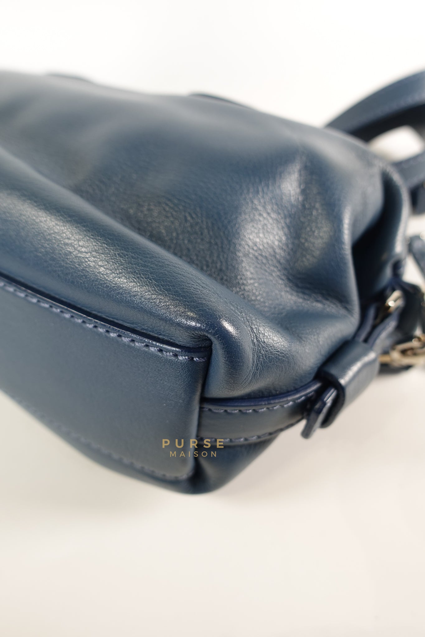 Nightingale Mini in Blue Calf Leather | Purse Maison Luxury Bags Shop