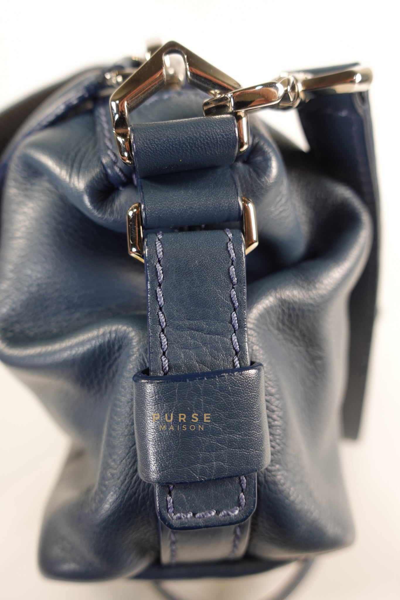 Nightingale Mini in Blue Calf Leather | Purse Maison Luxury Bags Shop