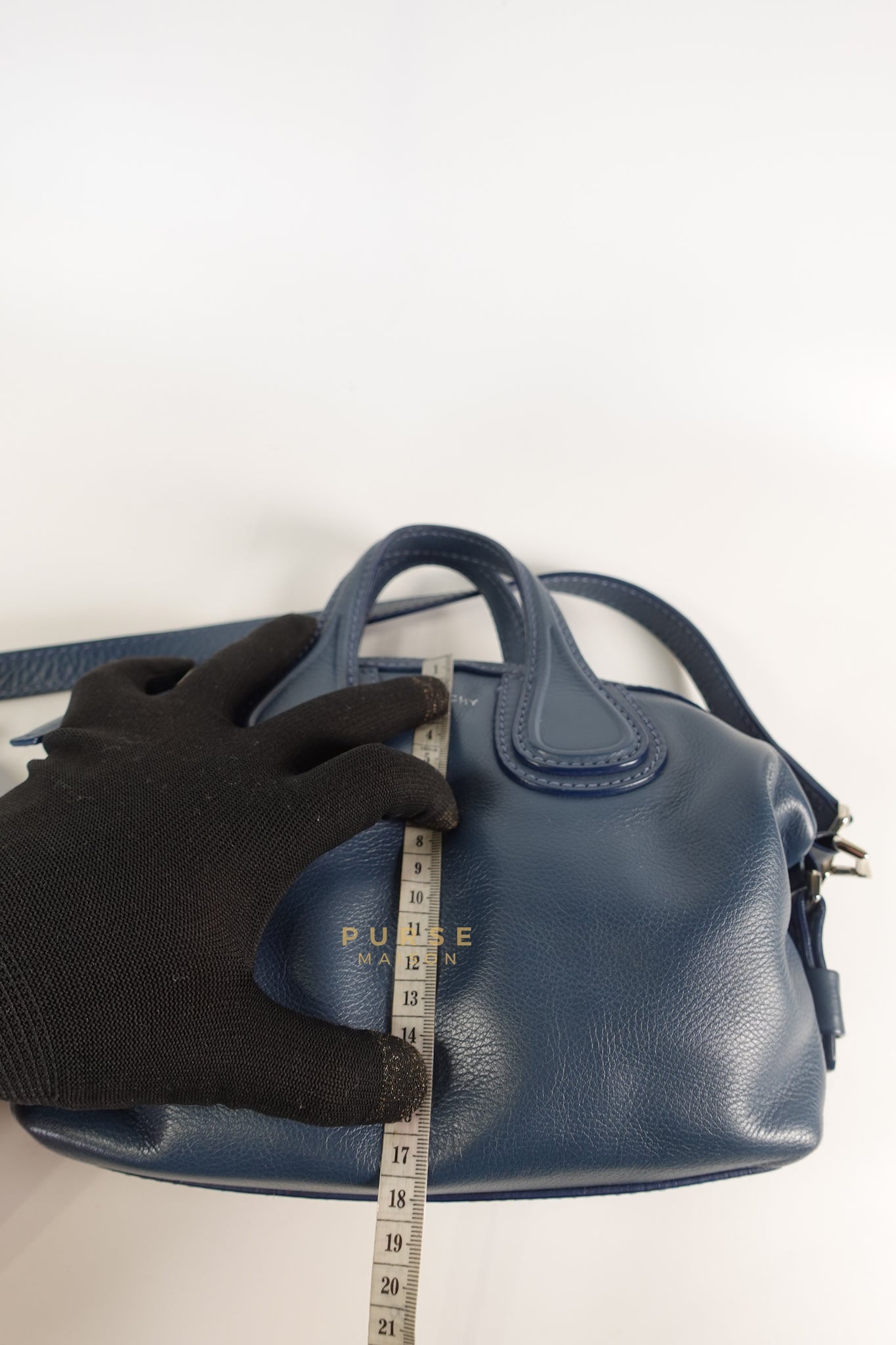 Nightingale Mini in Blue Calf Leather | Purse Maison Luxury Bags Shop